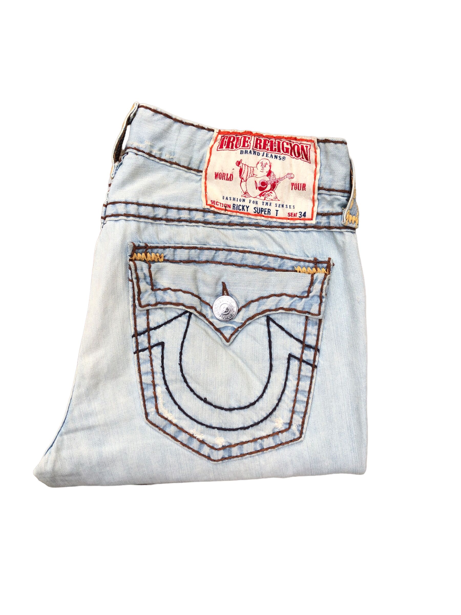 Vintage True Religion Jeans Size 36 RICKY SUPER T Blue