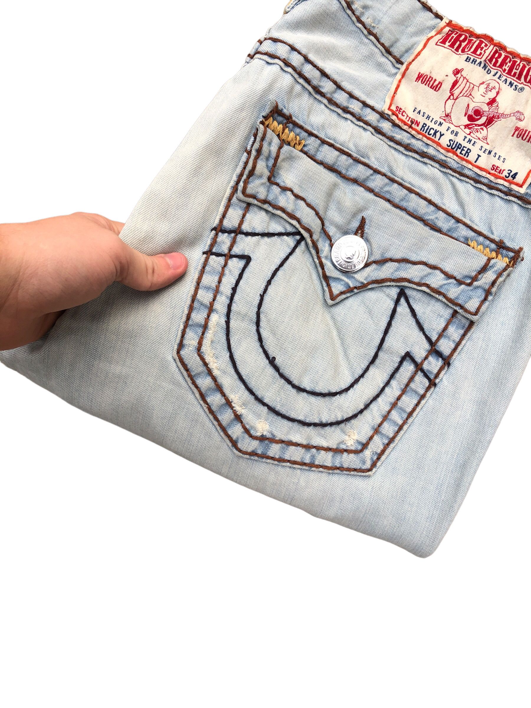 True Religion × Vintage Vintage True Religion Jeans Size 36 RICKY SUPER T Blue Size US 36 / EU 52 - 4 Thumbnail