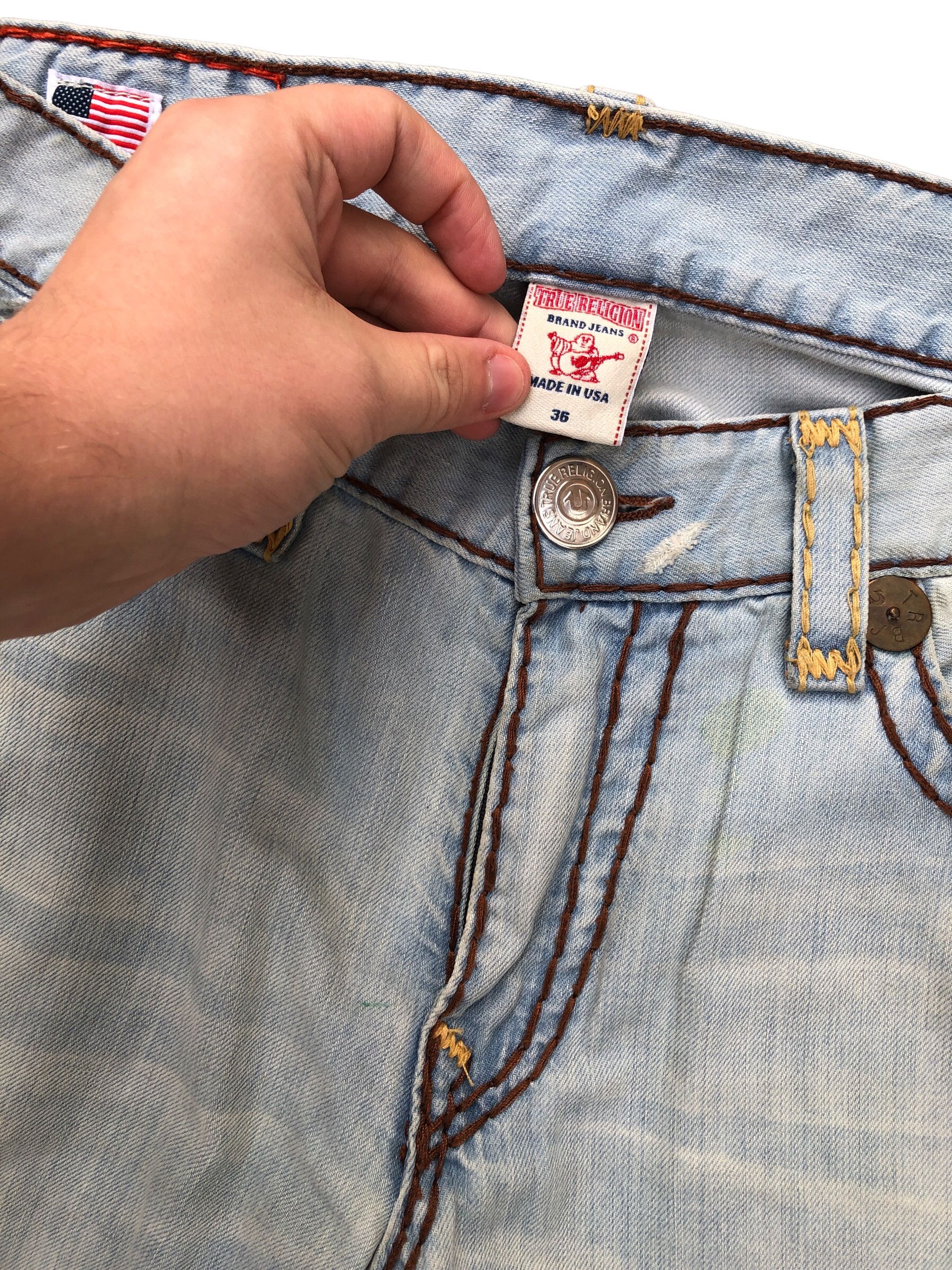 True Religion × Vintage Vintage True Religion Jeans Size 36 RICKY SUPER T Blue Size US 36 / EU 52 - 10 Thumbnail
