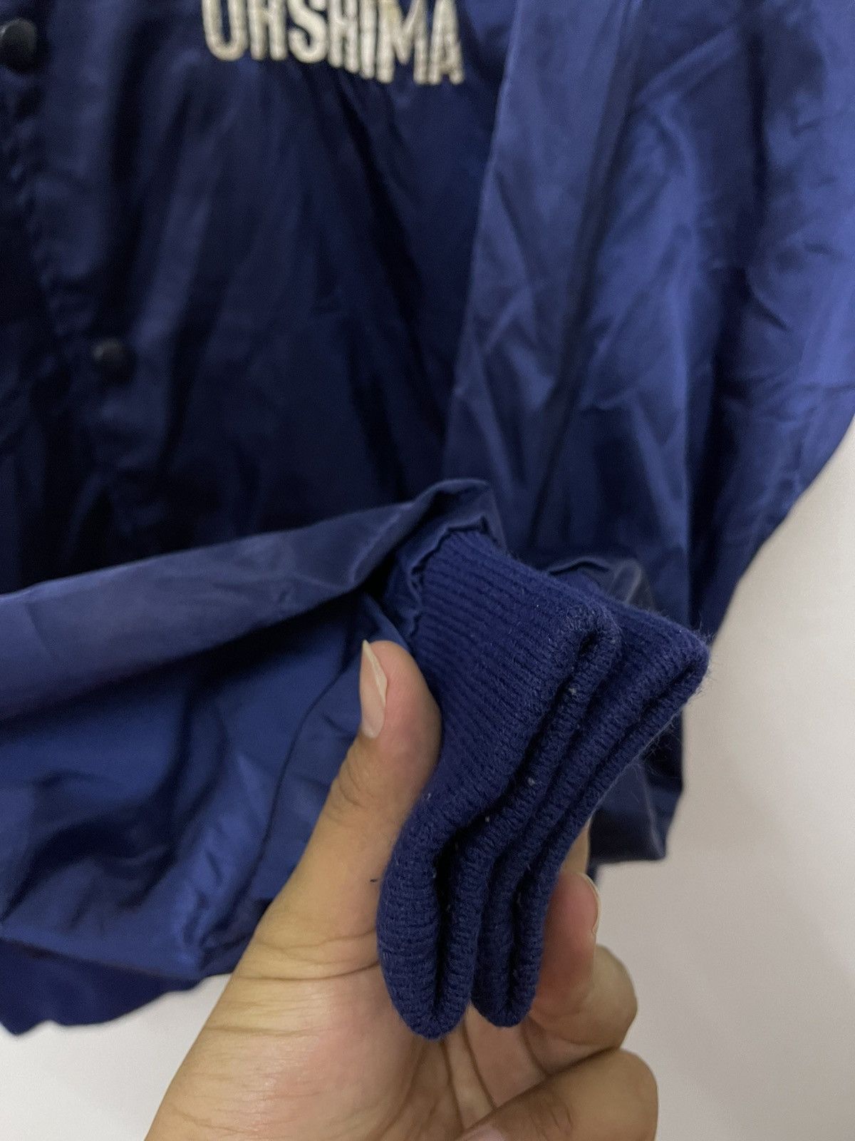 Descente × Japanese Brand × Vintage Vintage Descente Baseball Club Ohshima Satin Buttoned Jacket Size US L / EU 52-54 / 3 - 5 Thumbnail