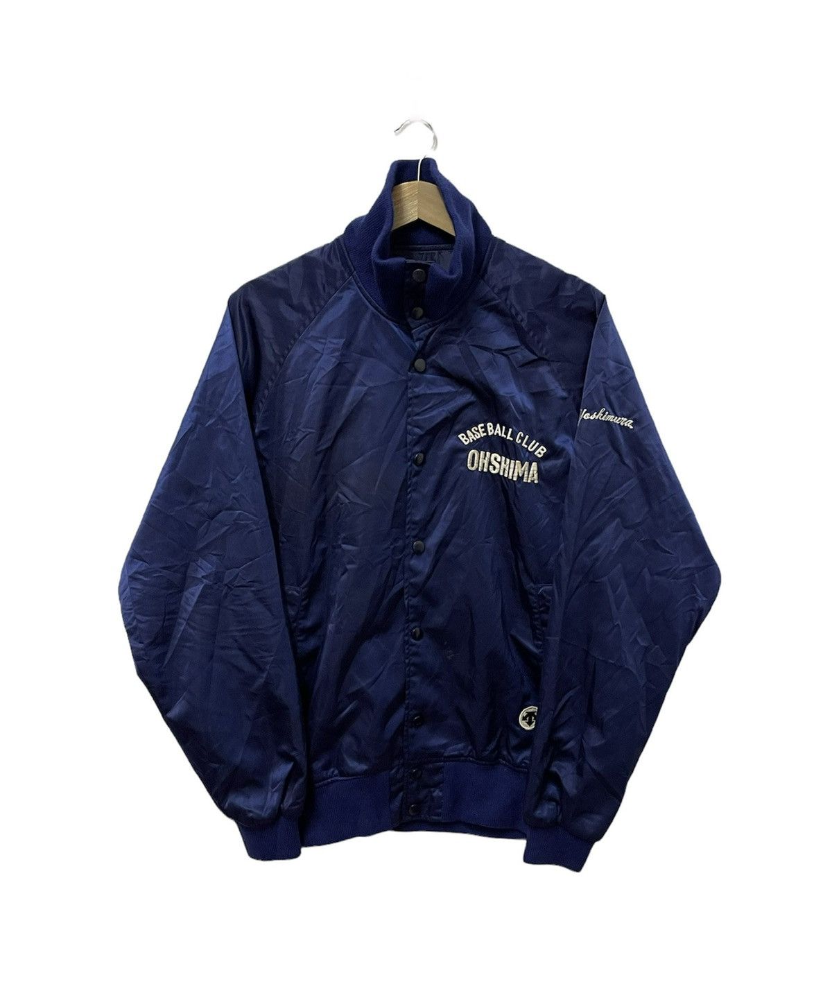 Descente × Japanese Brand × Vintage Vintage Descente Baseball Club Ohshima Satin Buttoned Jacket Size US L / EU 52-54 / 3 - 1 Thumbnail