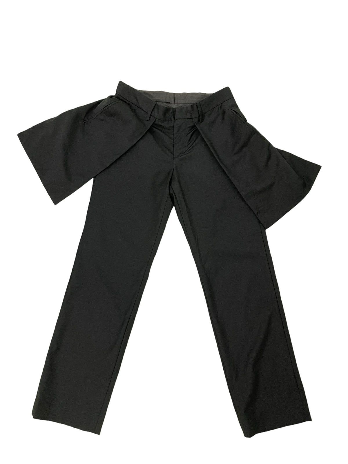 Japanese Brand Made in Japan URU Tokyo Fly Pockets Wool Thin Trouser 7🟦 Size US 30 / EU 46 - 1 Thumbnail