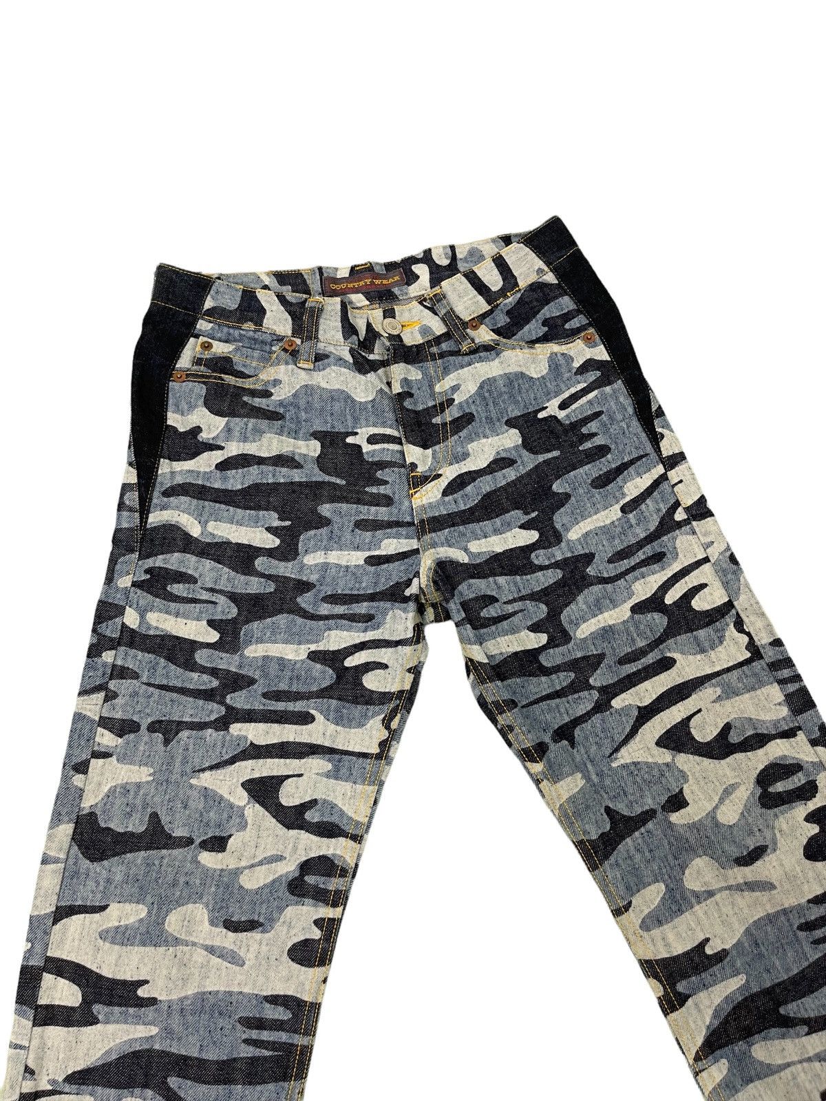 Hysteric Glamour Ozone Community 90s Camo Denim Slight Flare 7🟦 Size US 27 - 5 Thumbnail