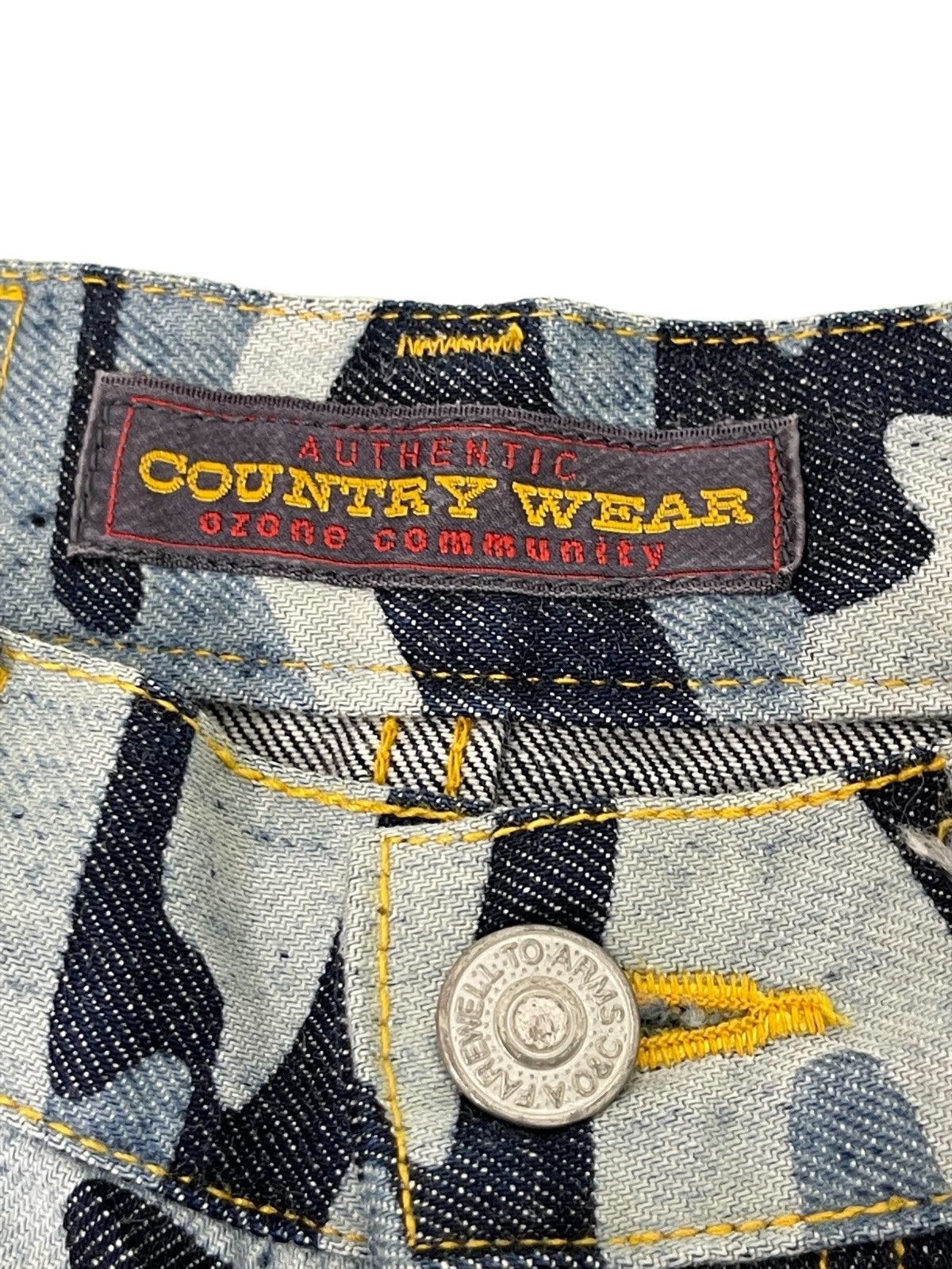 Hysteric Glamour Ozone Community 90s Camo Denim Slight Flare 7🟦 Size US 27 - 12 Thumbnail