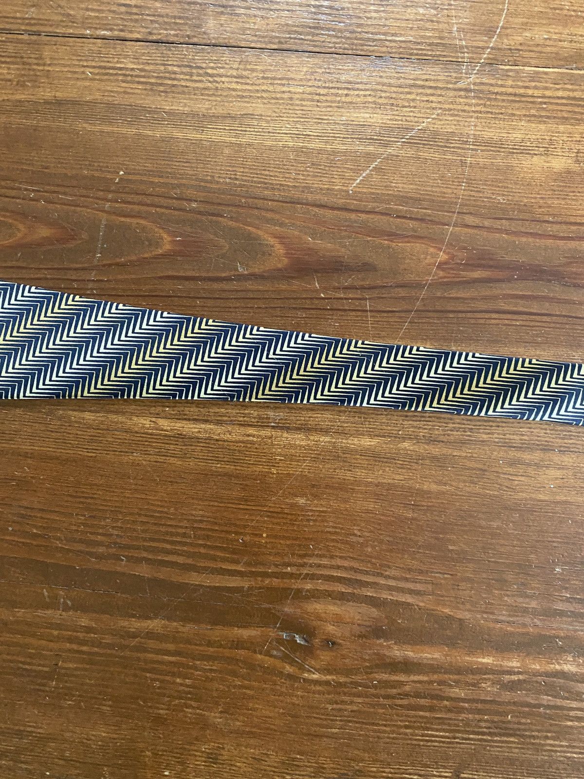 Vintage Vintage 80’s Di Moggio Zig Zag Pattern Silk Tie Size ONE SIZE - 4 Thumbnail
