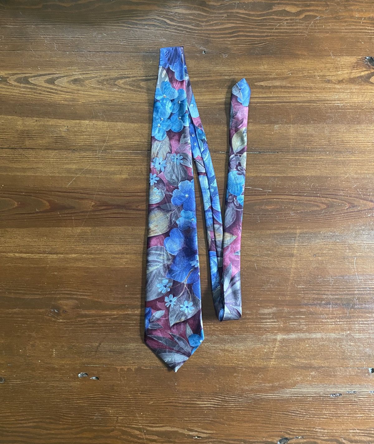 Vintage Vintage 70’s David Crystal Abstract Flowers Polyester Tie Size ONE SIZE - 1 Thumbnail