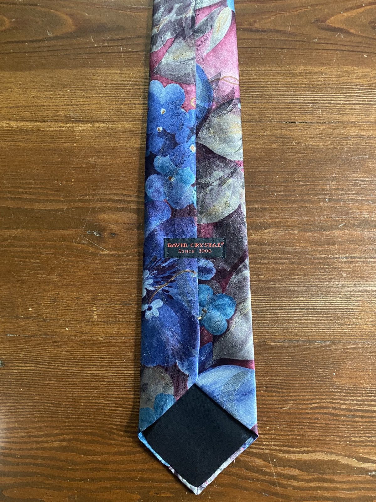 Vintage Vintage 70’s David Crystal Abstract Flowers Polyester Tie Size ONE SIZE - 7 Thumbnail