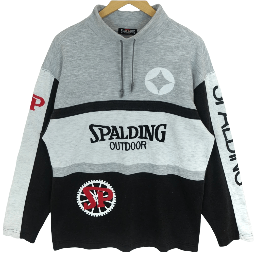 Spalding Vintage 90's SPALDING Outdoor Big Spell Out Logo Sweatshirt Size US L / EU 52-54 / 3 - 2 Thumbnail