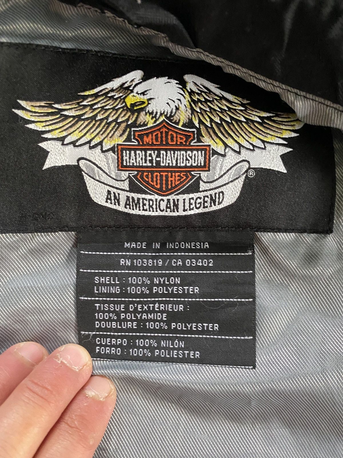 Harley Davidson 2005 Y2K Harley Davidson Full Zip Lightweight Biking Jacket Size US XXL / EU 58 / 5 - 10 Thumbnail