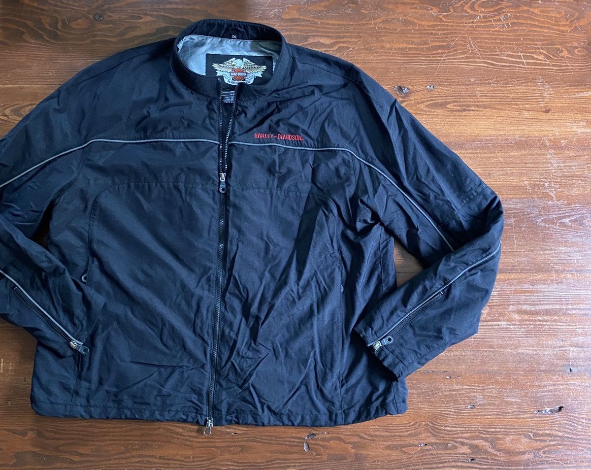 Harley Davidson 2005 Y2K Harley Davidson Full Zip Lightweight Biking Jacket Size US XXL / EU 58 / 5 - 1 Thumbnail