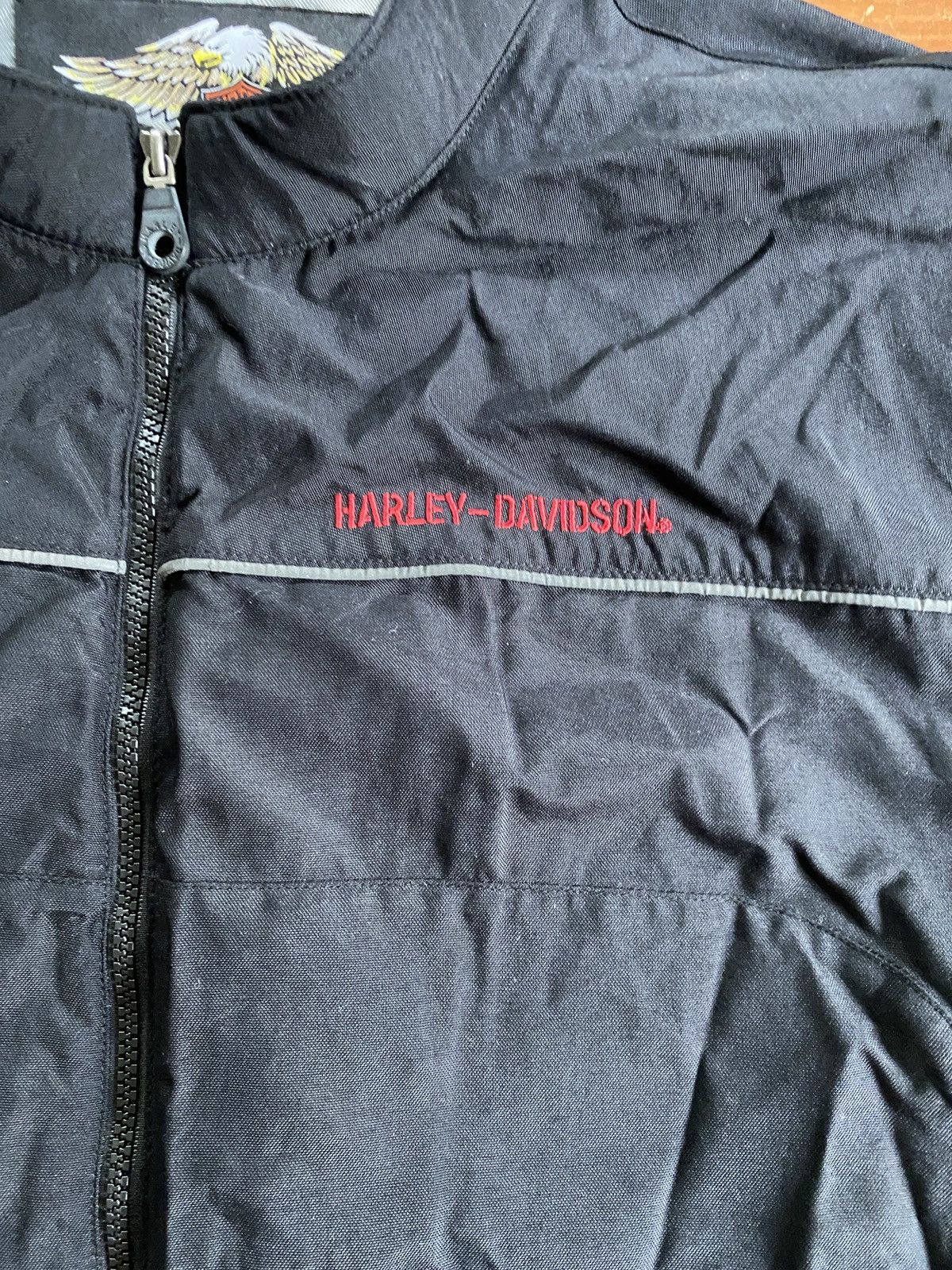 Harley Davidson 2005 Y2K Harley Davidson Full Zip Lightweight Biking Jacket Size US XXL / EU 58 / 5 - 3 Thumbnail