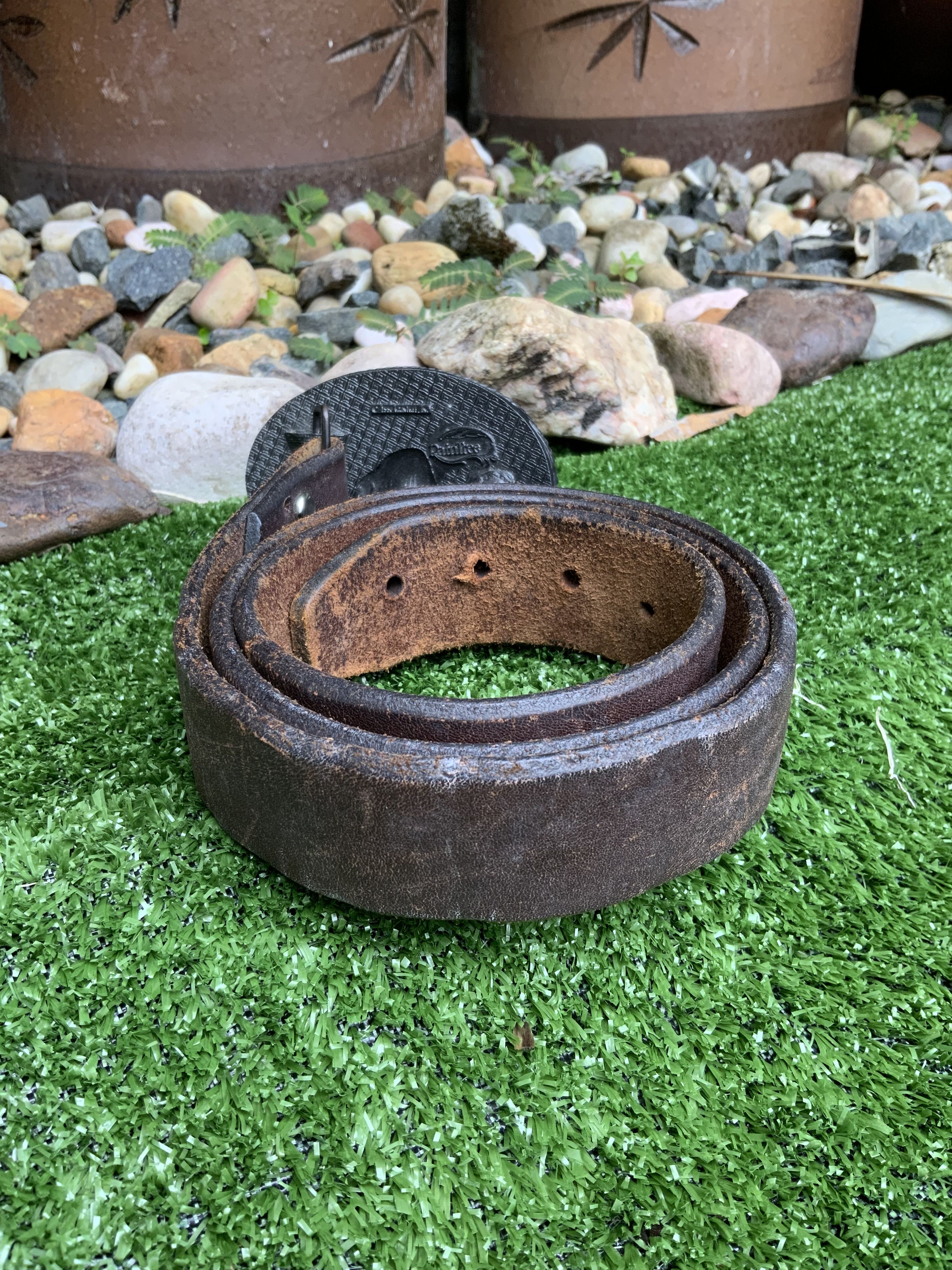 Cowboy Equipment Vintage Cowboy ©️1990 PainTree Leather Belt Made in USA 🔥 Size ONE SIZE - 2 Thumbnail