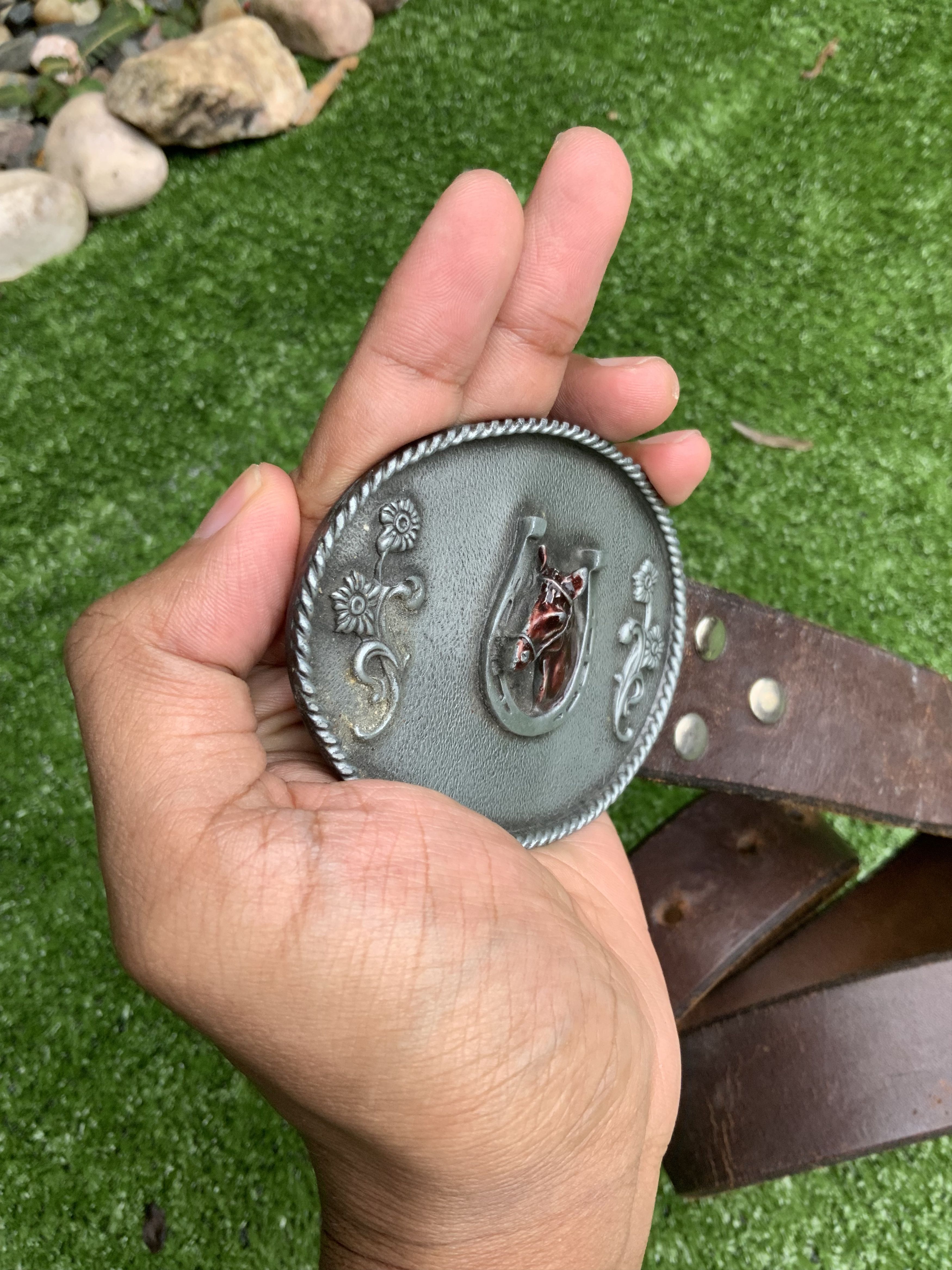 Cowboy Equipment Vintage Cowboy ©️1990 PainTree Leather Belt Made in USA 🔥 Size ONE SIZE - 18 Thumbnail
