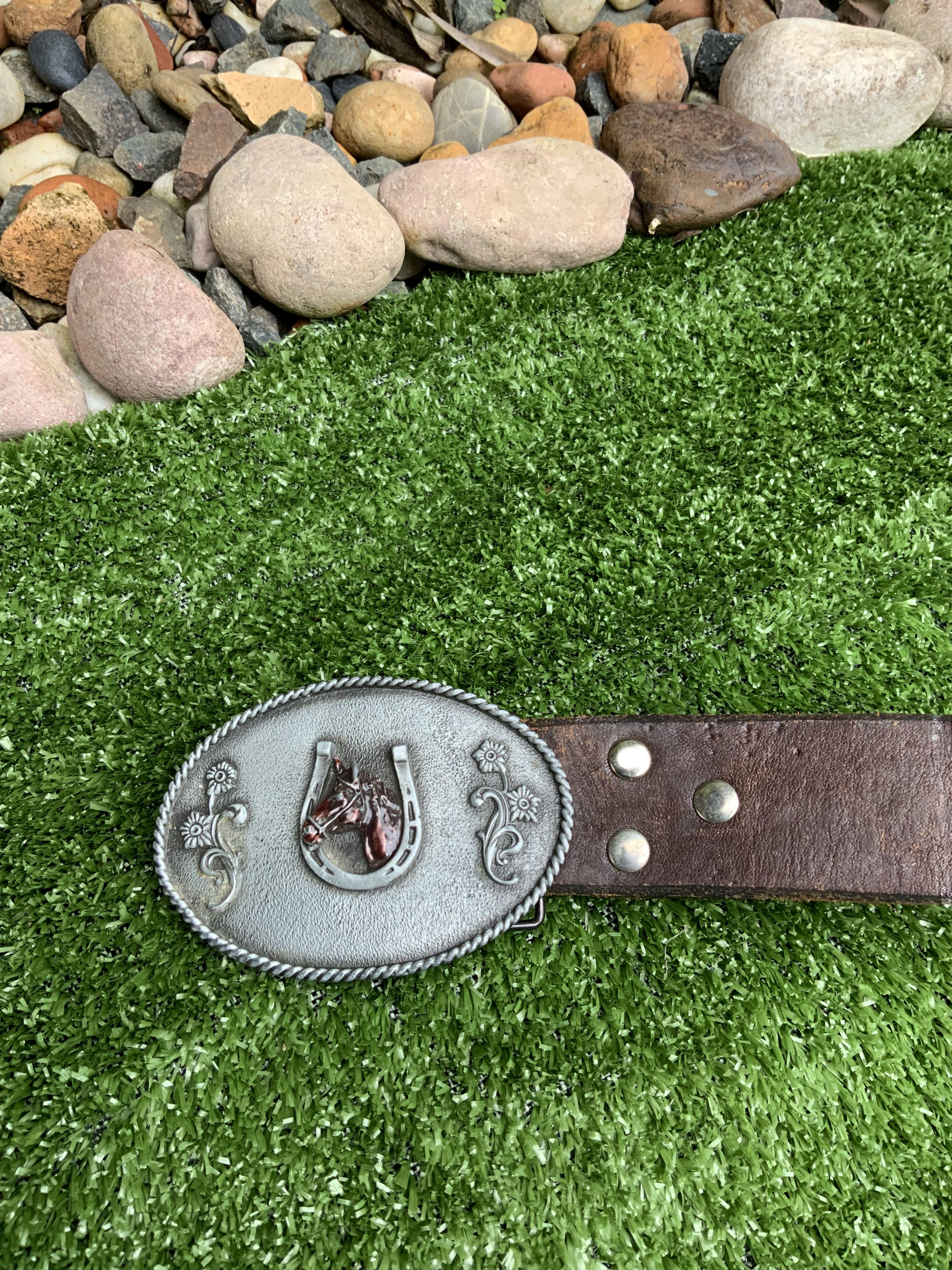 Cowboy Equipment Vintage Cowboy ©️1990 PainTree Leather Belt Made in USA 🔥 Size ONE SIZE - 8 Thumbnail