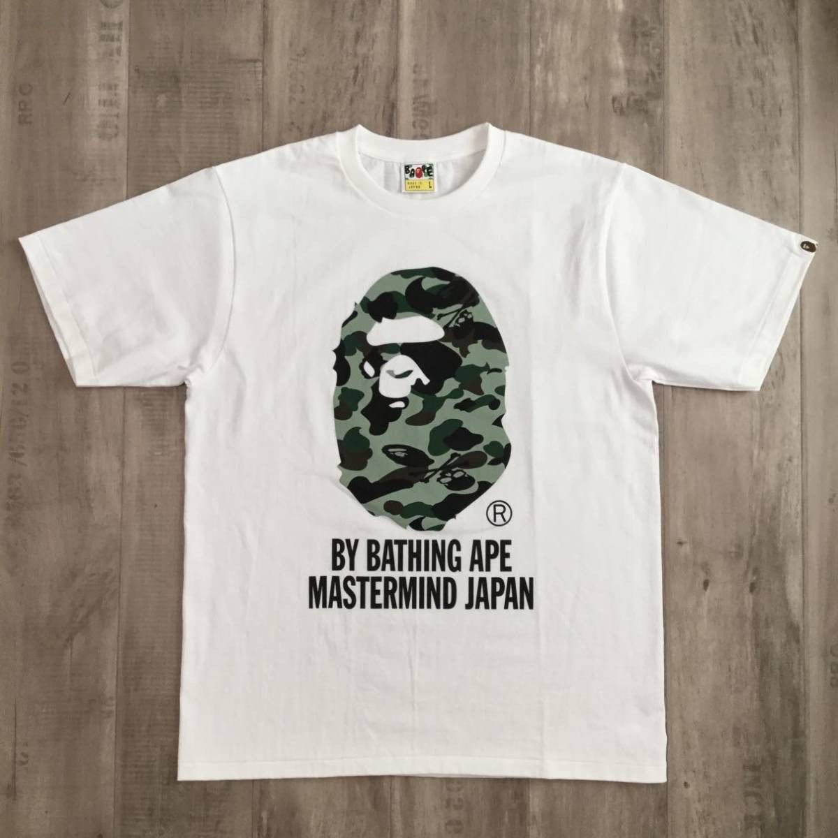 BAPE × mastermind skull BAPE camo HEAD T-shirt MMJ ape