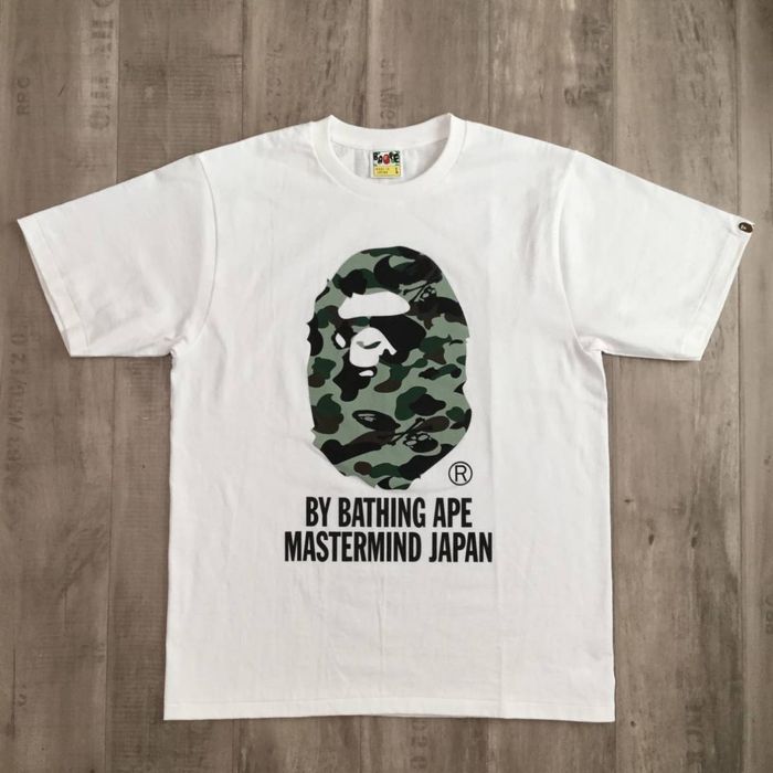 Bape BAPE × mastermind skull BAPE camo HEAD T-shirt MMJ ape | Grailed