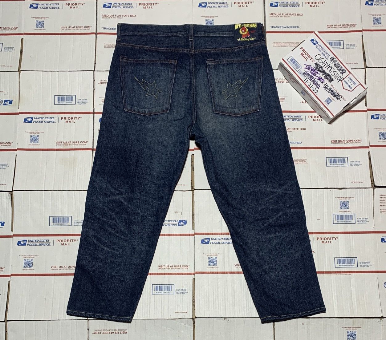 Bape Bapesta Denim Size US 33 - 1 Thumbnail