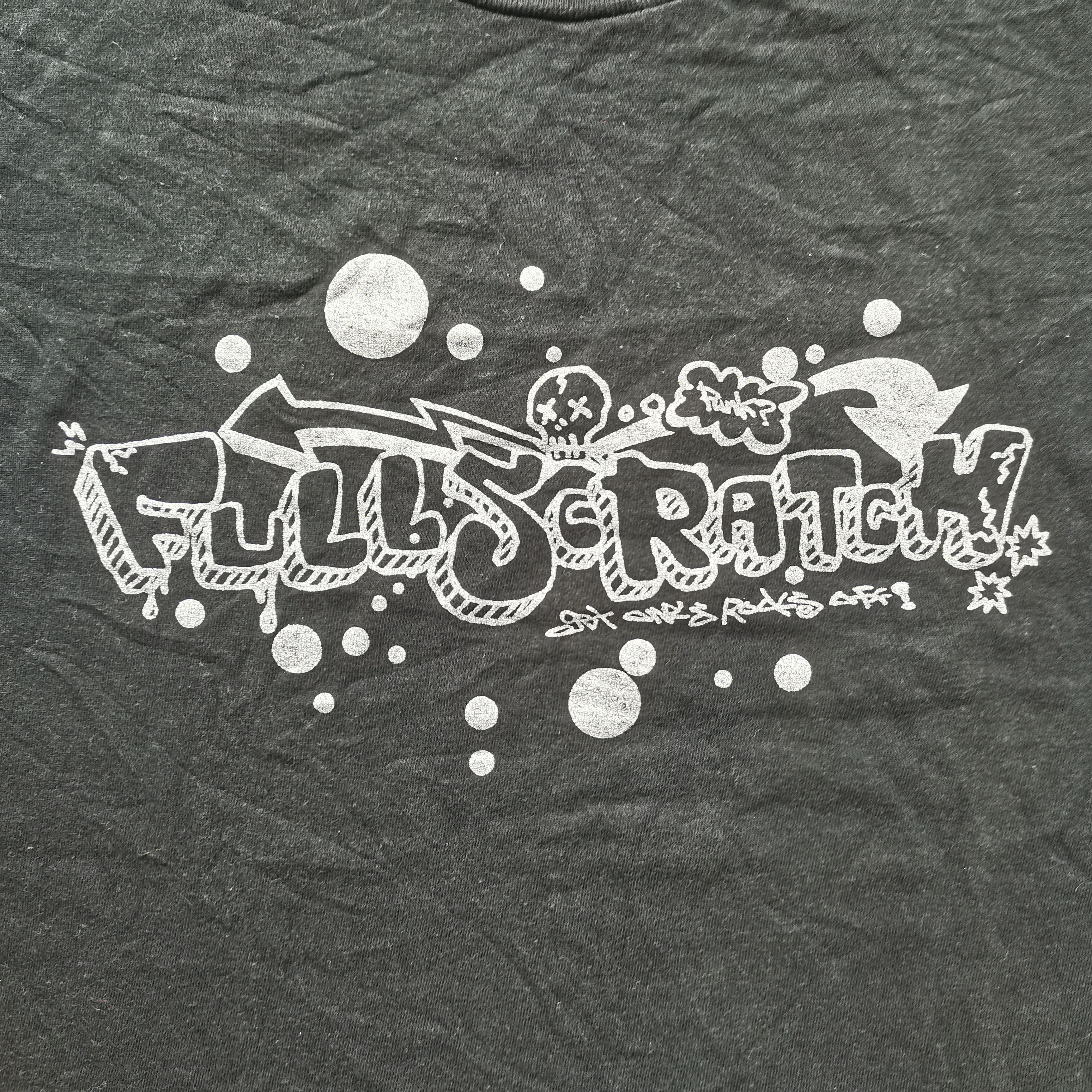 Vintage Vintage FULL SCRATCH Faded Black Tee Size L Size US L / EU 52-54 / 3 - 2 Thumbnail