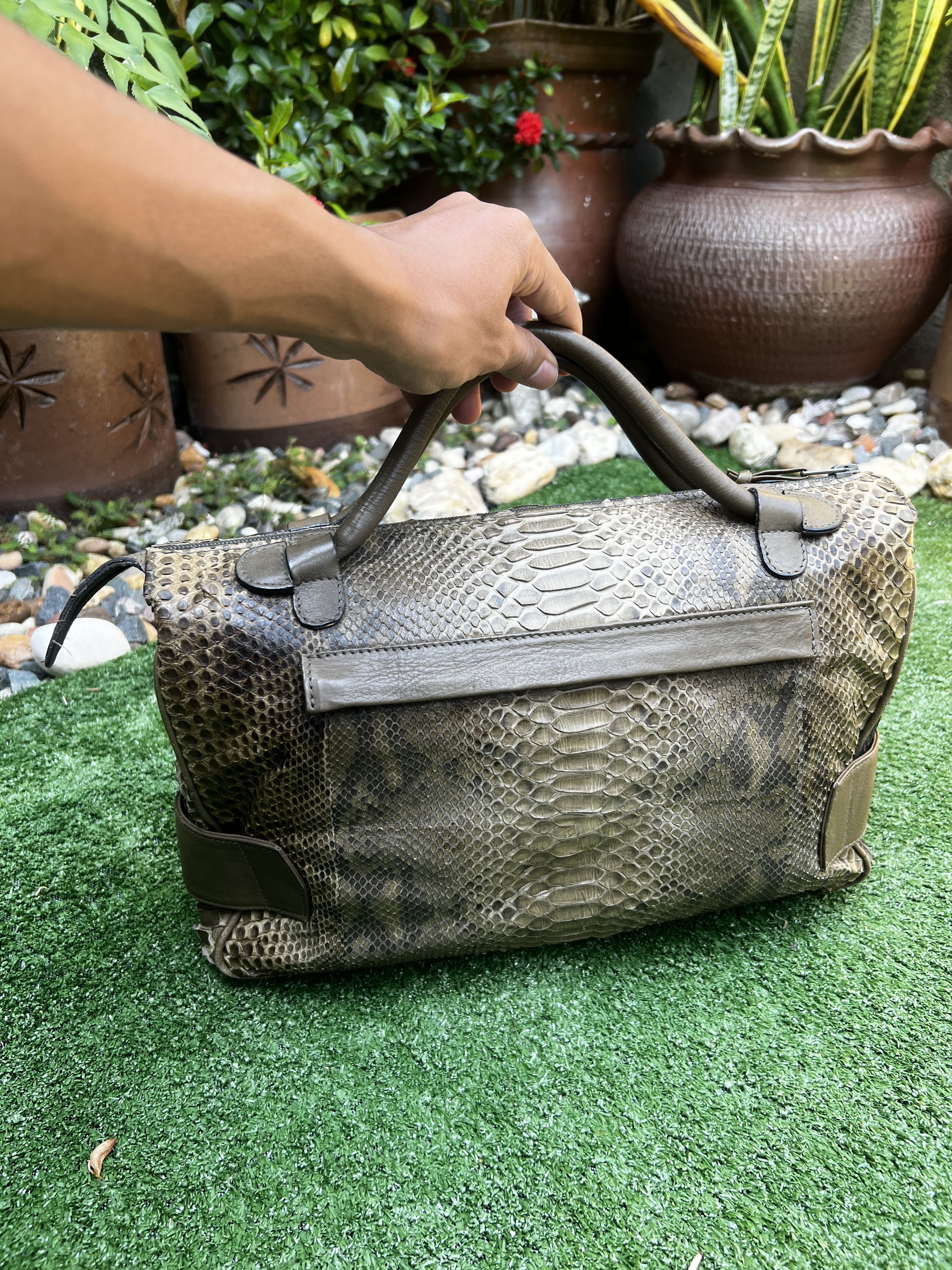 Genuine Leather Rical Python Leather Made in Italy Handbag Size ONE SIZE - 4 Thumbnail