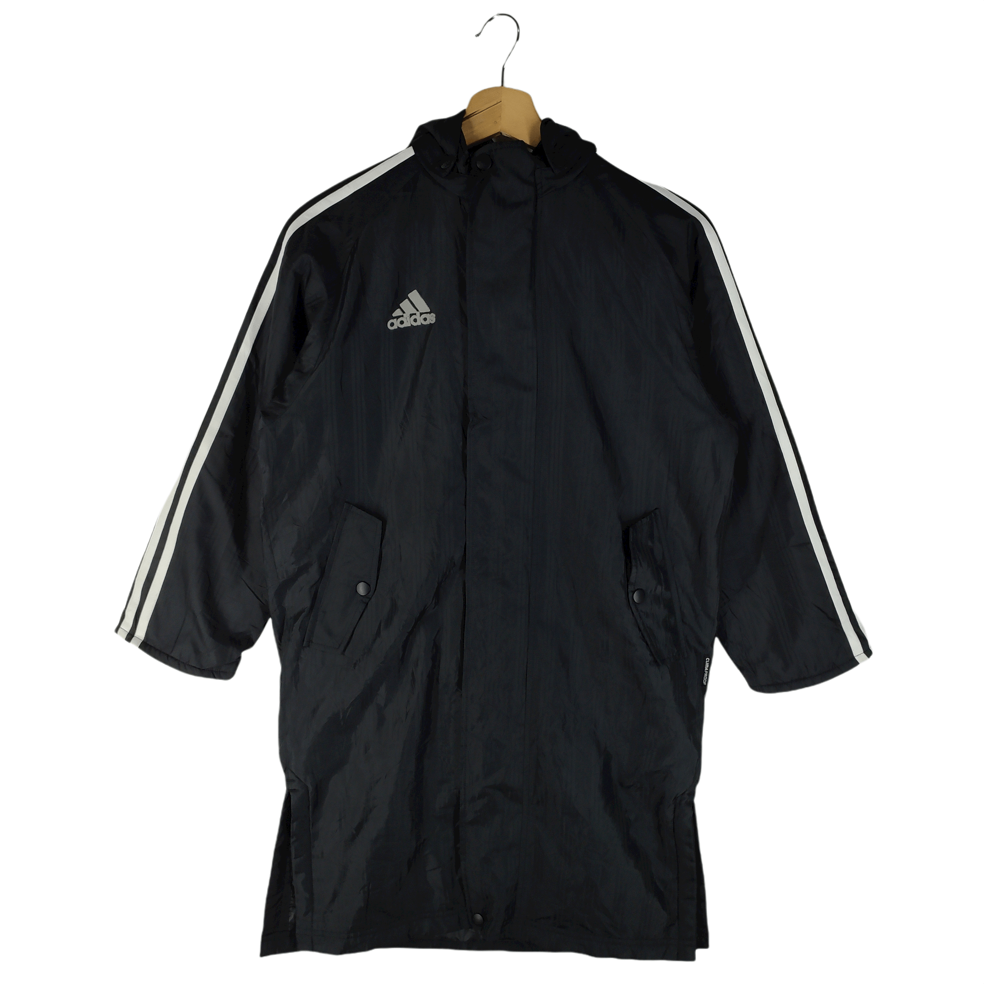 Adidas Vintage 00's Adidas 3 Striped Climaproof Long Jackets Size US S / EU 44-46 / 1 - 1 Thumbnail