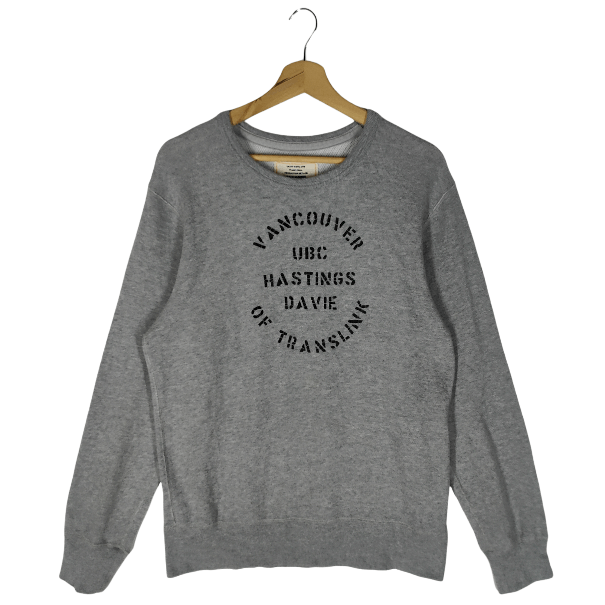 image of Vintage Back Number Sweatshirts in Grey, Men's (Size Large)