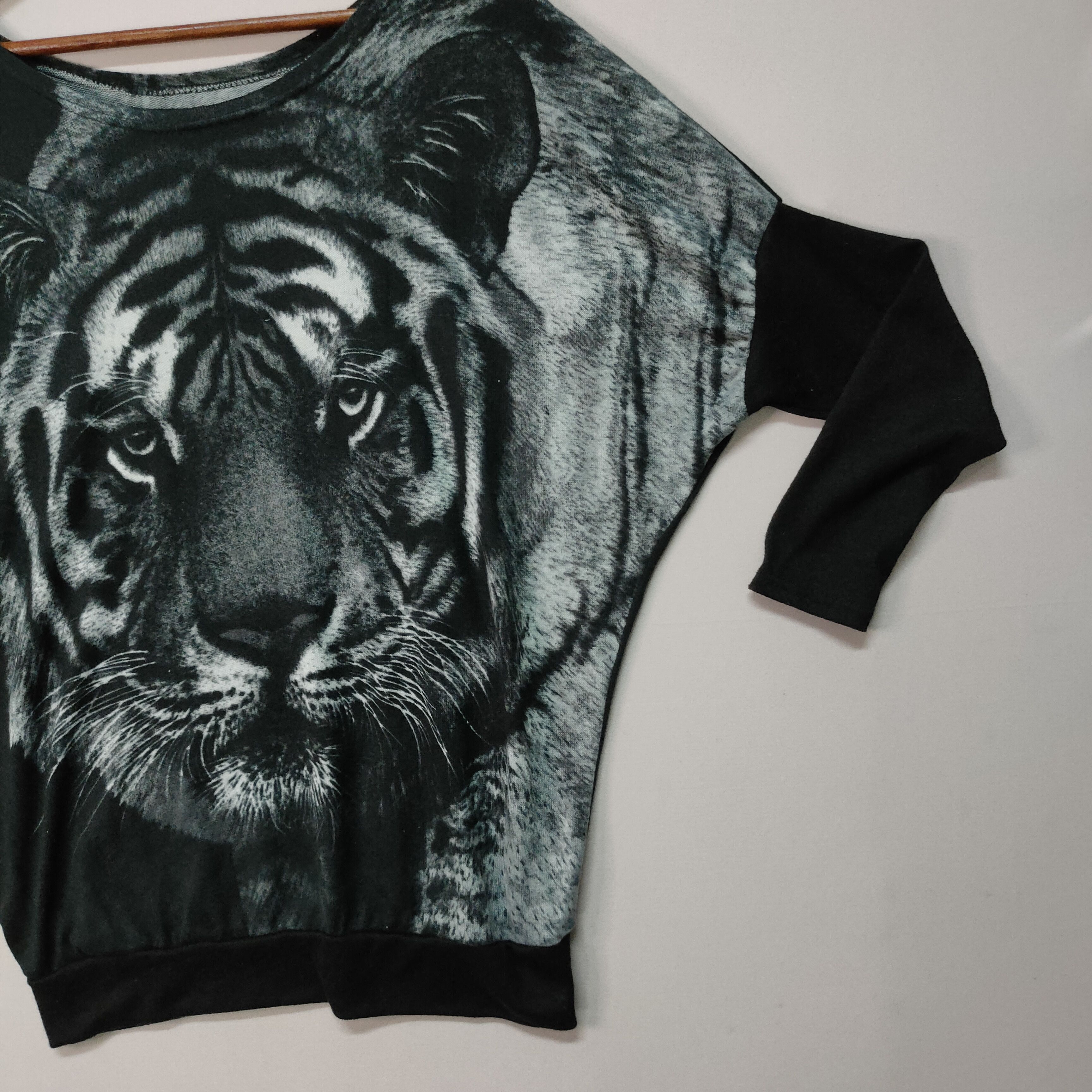Habitat VINTAGE UNBRANDED Tiger Logo LONG SLEEVE SHIRT Size US L / EU 52-54 / 3 - 3 Thumbnail
