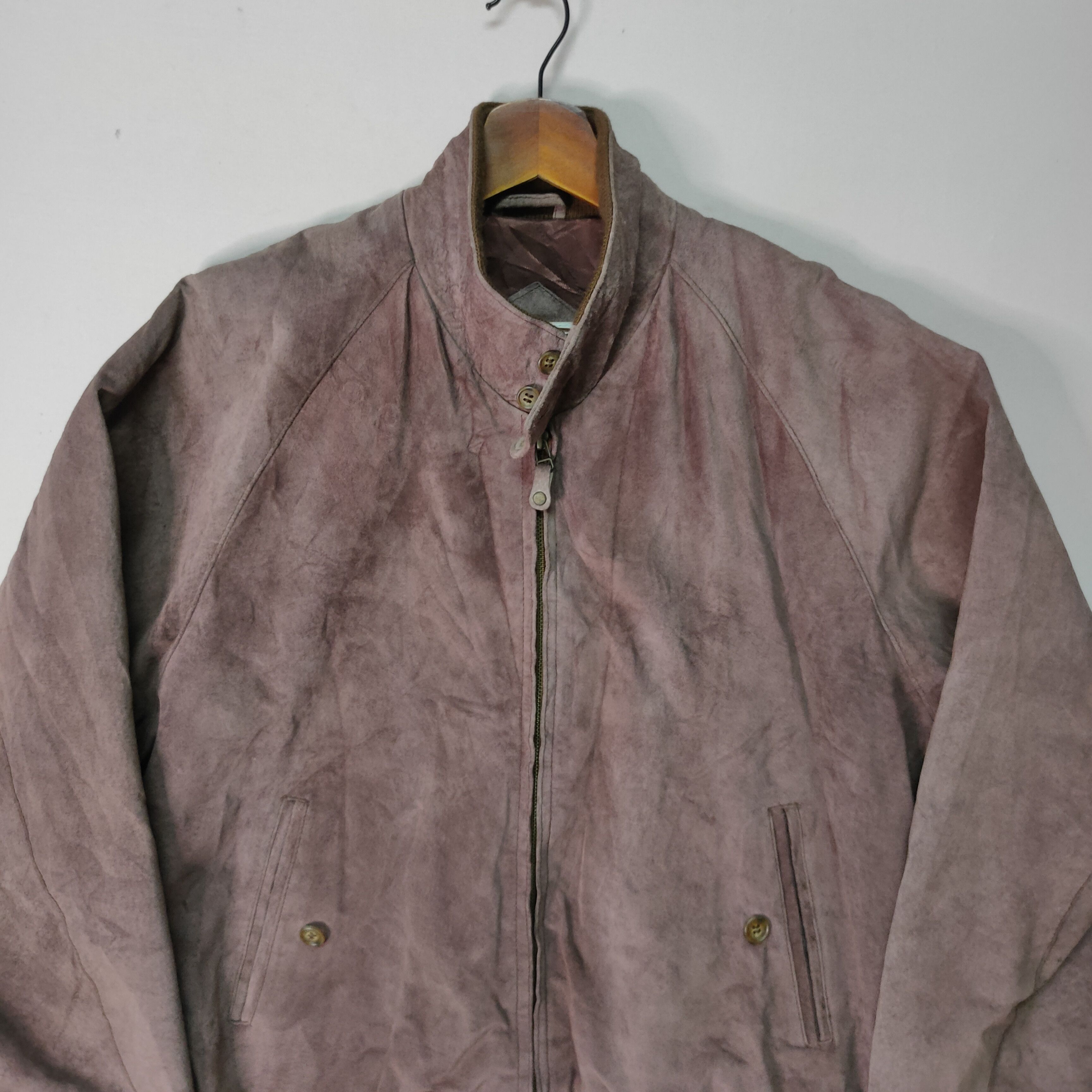 Japanese Brand Vintage Park Miller Suede Bomber Style Jacket Size US XL / EU 56 / 4 - 5 Thumbnail