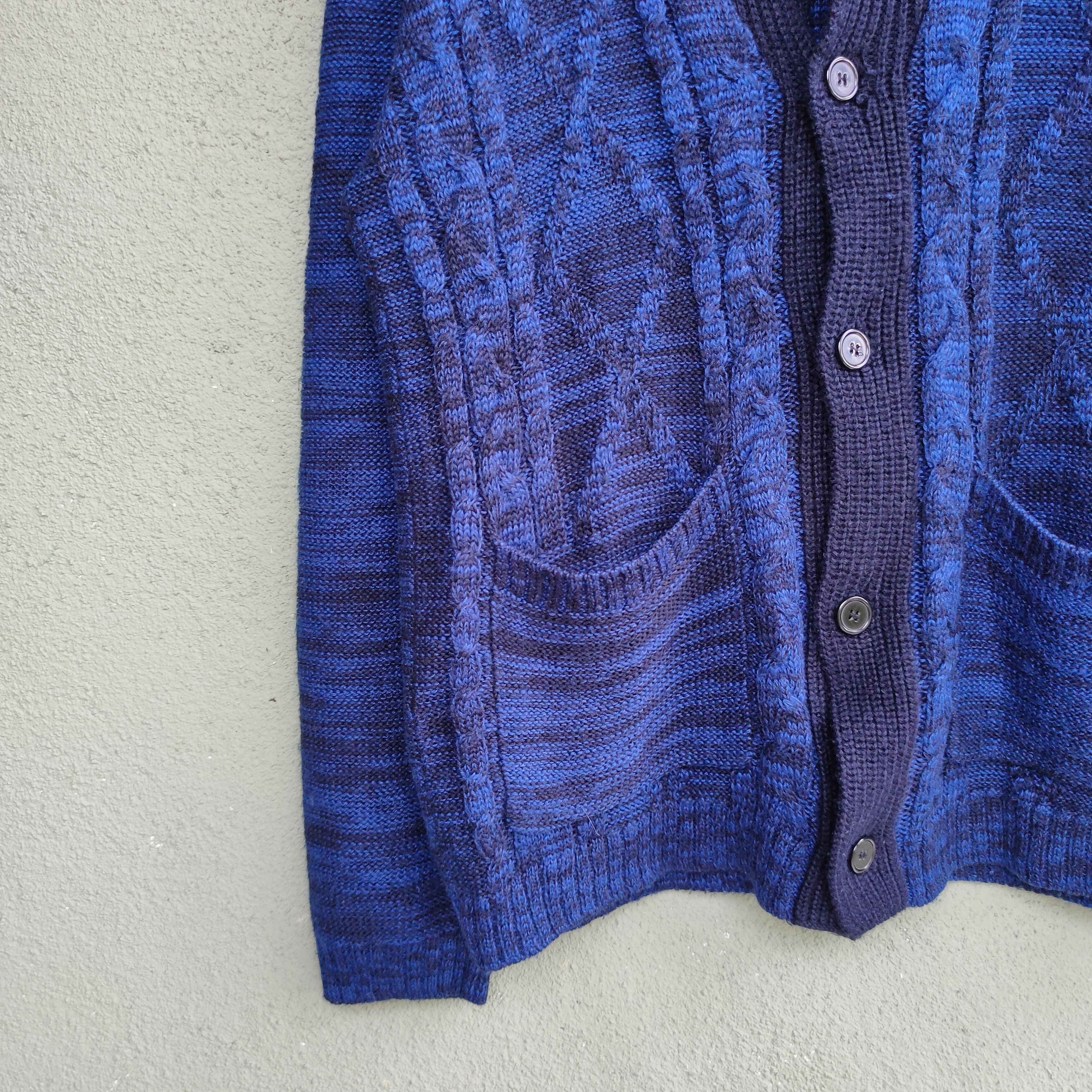 Aran Isles Knitwear Vintage J.N.R.D Blue Colours Cardigan Knitwear Size US M / EU 48-50 / 2 - 3 Thumbnail
