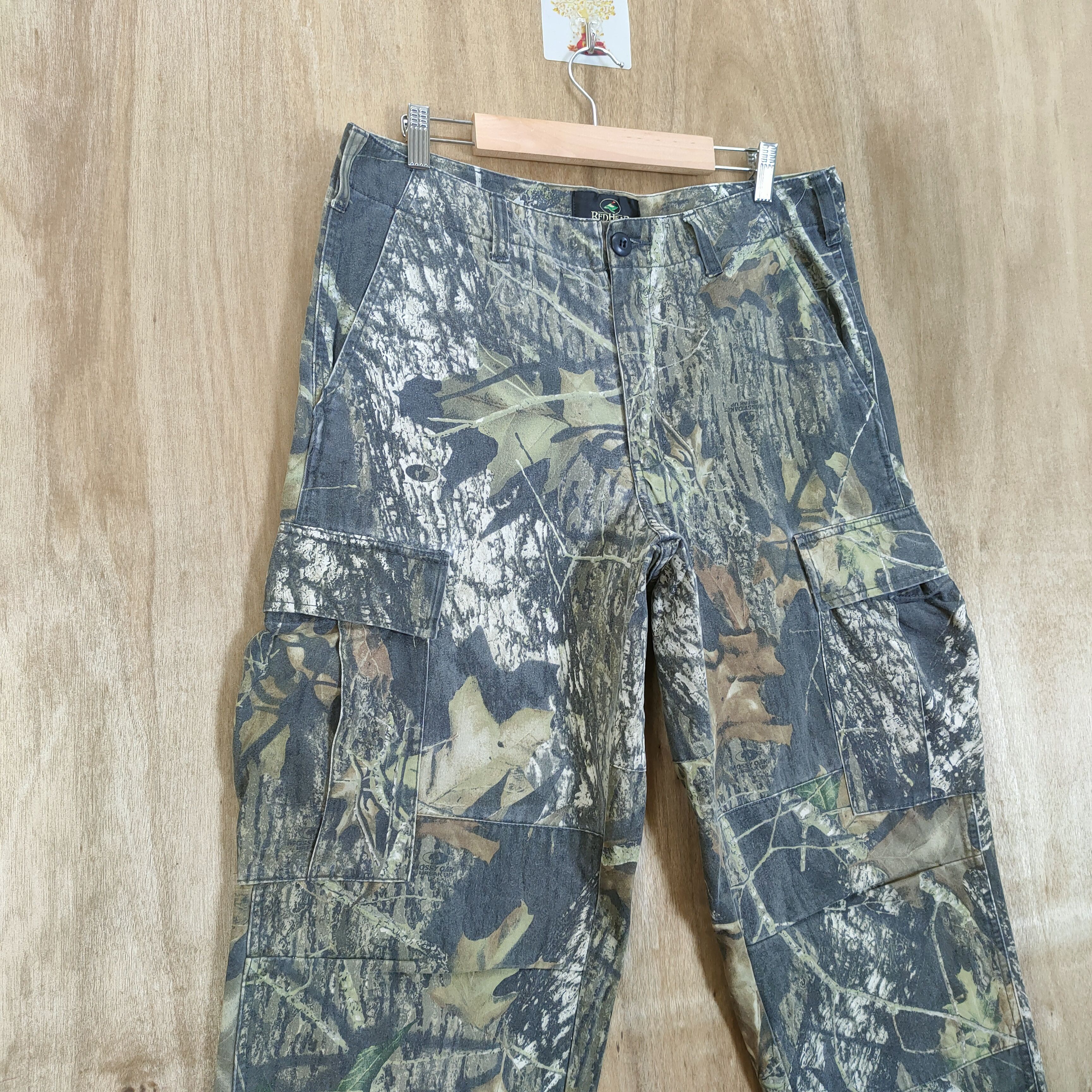 Redhead VINTAGE RED HEAD REALTREE CAMO FADED CARGO PANTS Size US 34 / EU 50 - 6 Thumbnail