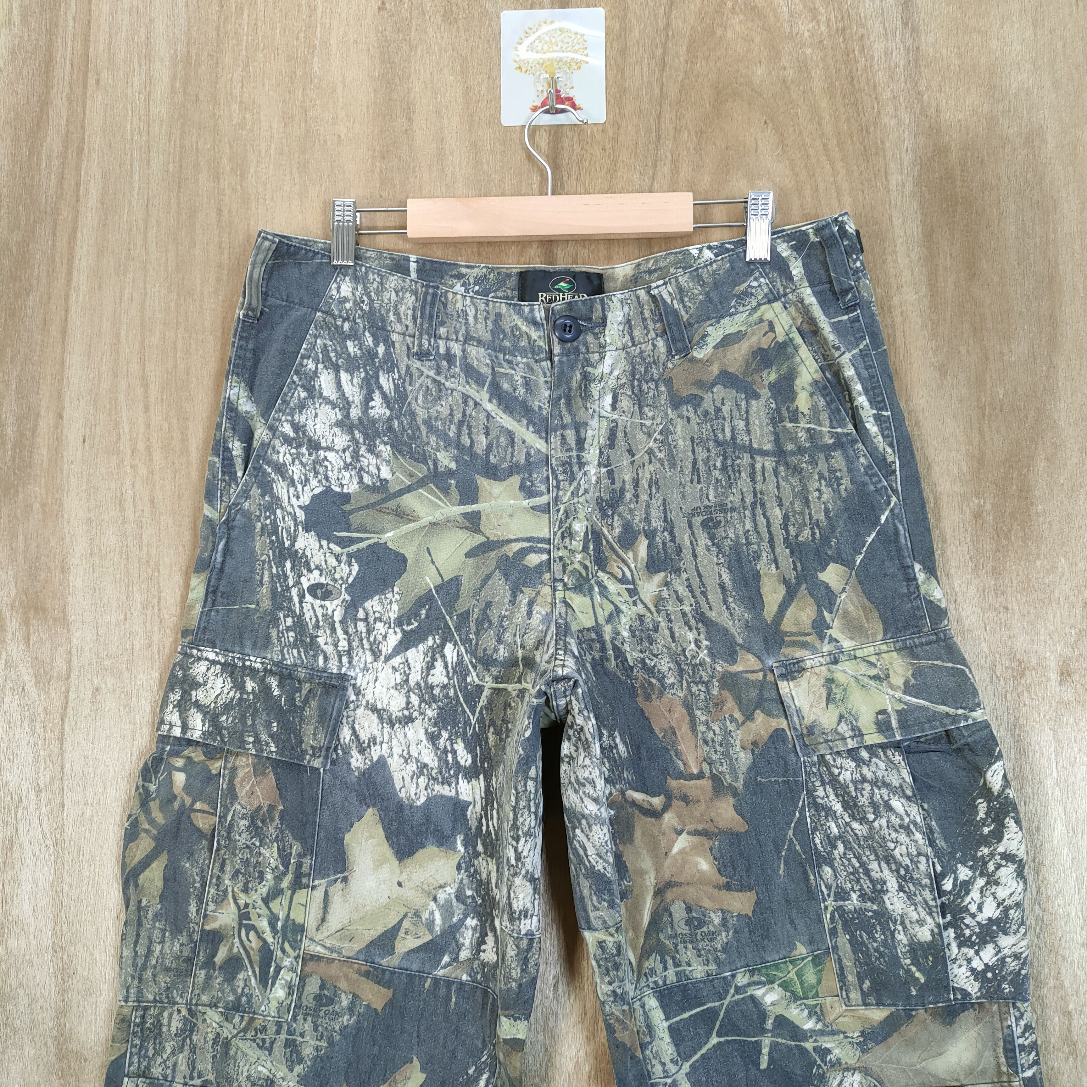 Redhead VINTAGE RED HEAD REALTREE CAMO FADED CARGO PANTS Size US 34 / EU 50 - 4 Thumbnail