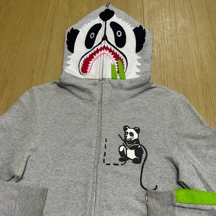 Bape BAPE Panda Full Zip Shark Hoodie | Grailed