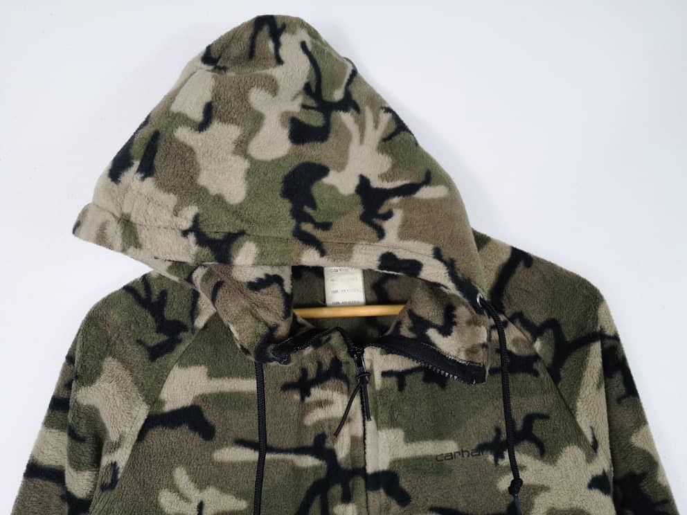Carhartt 🔥CARHARTT CAMO FLEECE-HOODIES JACKET-GK39 Size US M / EU 48-50 / 2 - 4 Thumbnail