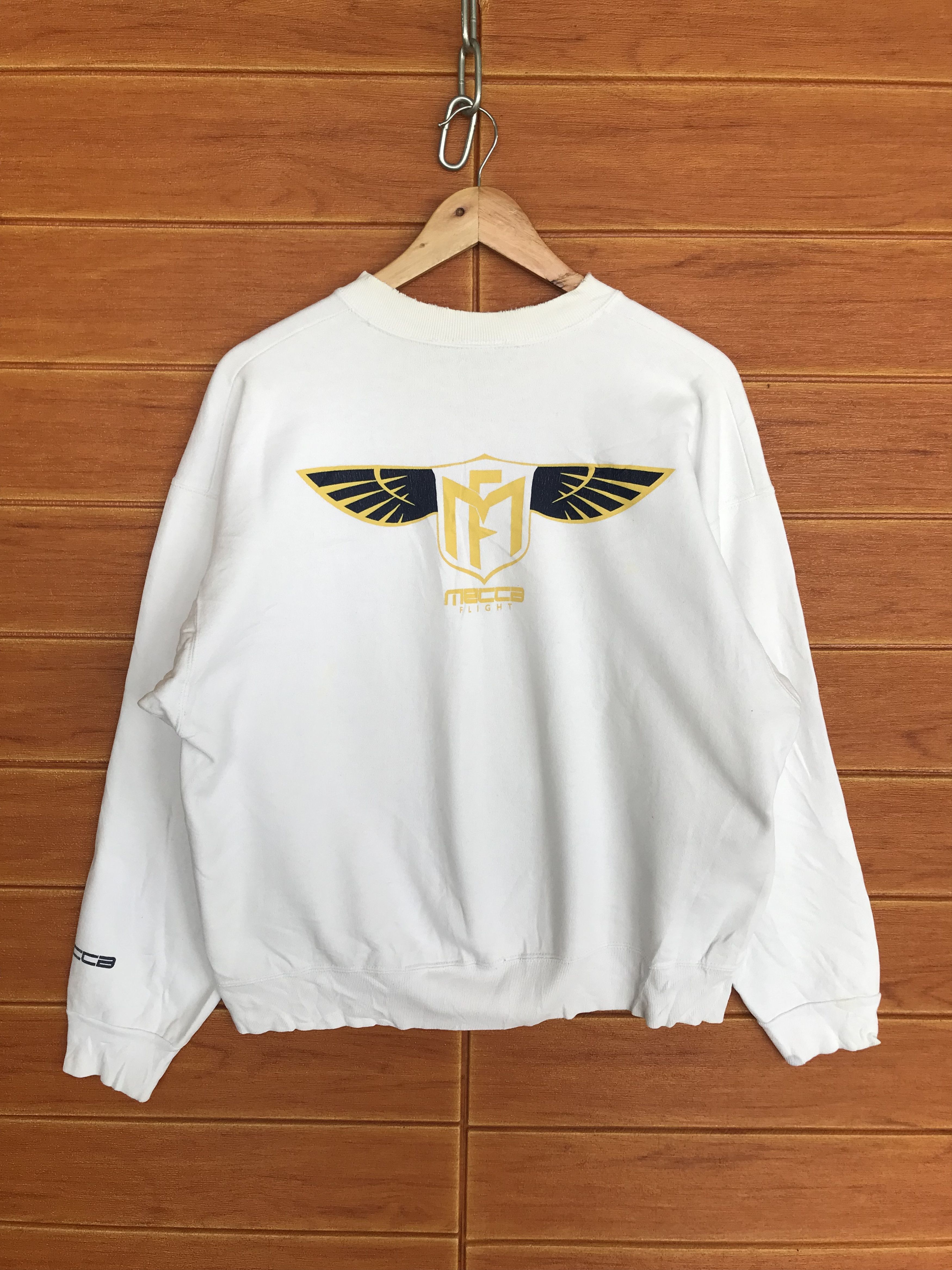 Mecca Vintage 90s MECCA Flight Sweatshirt / Streetwear / Hip Hop Size US L / EU 52-54 / 3 - 7 Thumbnail