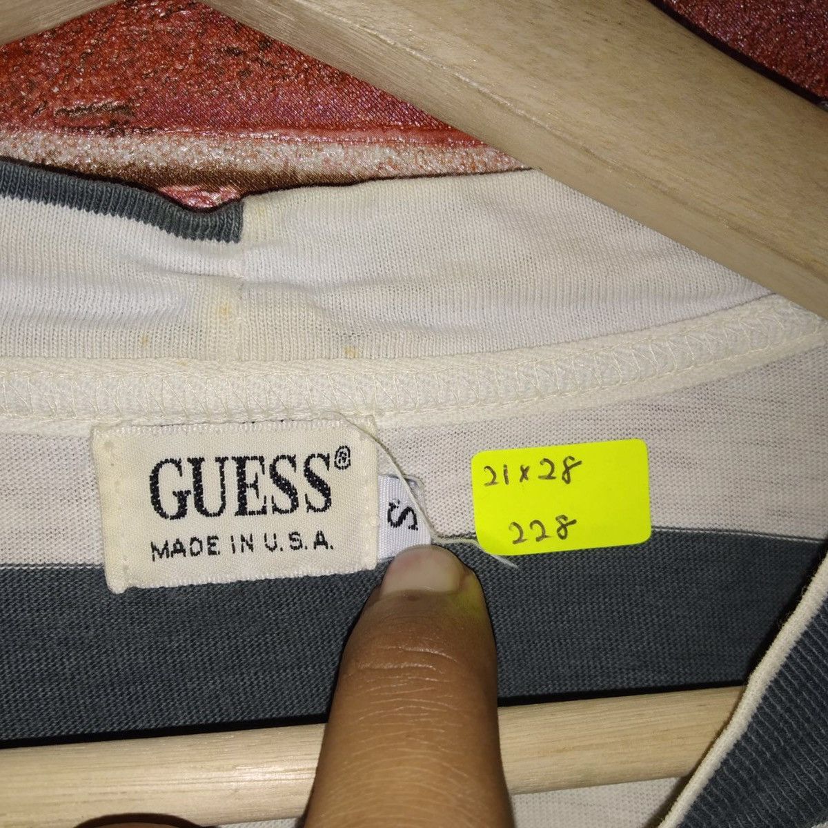 Guess Vintage OG Guess Jeans USA Stripes Style Logo Shirt Size US L / EU 52-54 / 3 - 5 Thumbnail