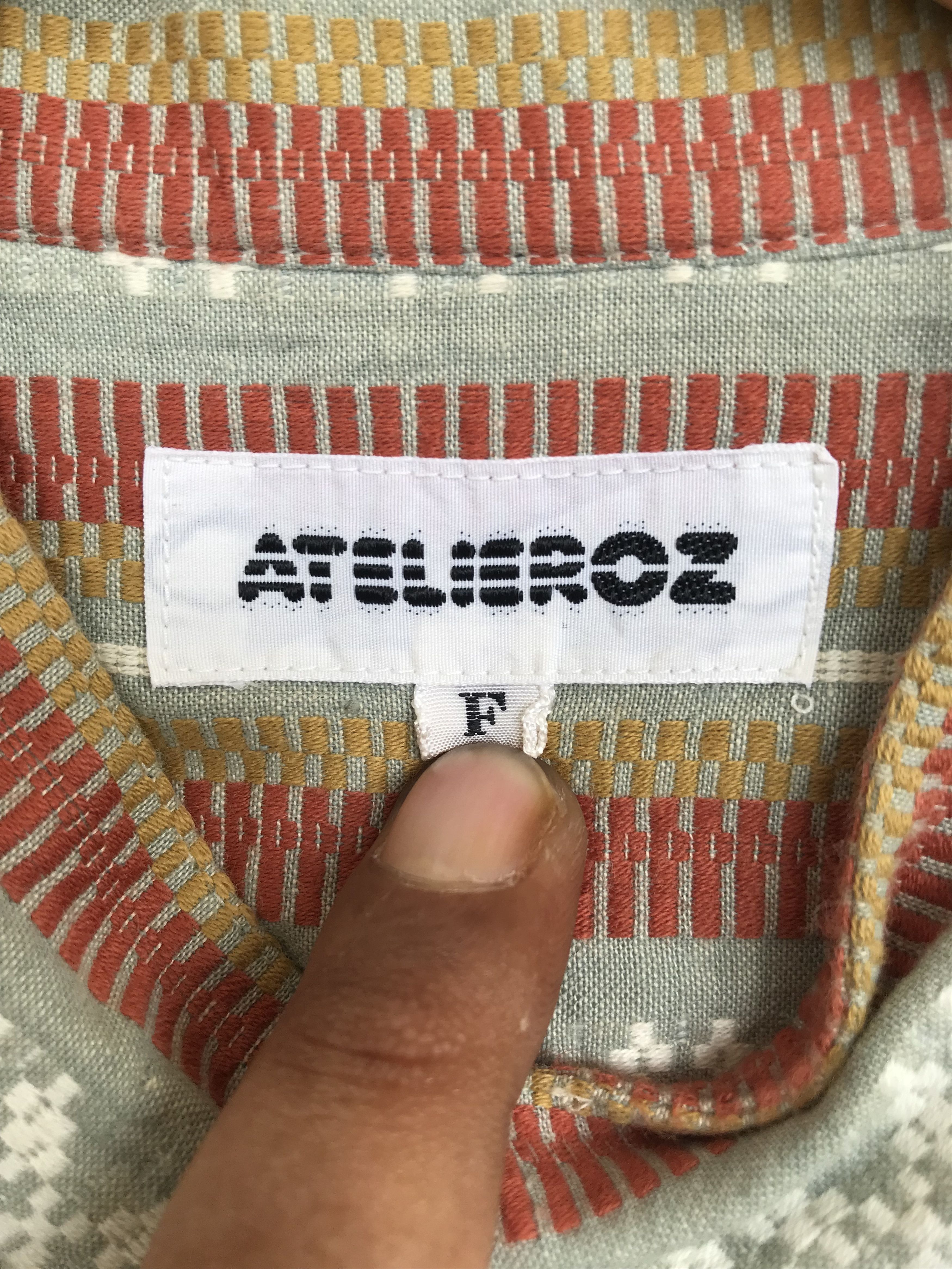Japanese Brand Japanese ATELIEROZ American Native Mandarin Collar Shirt Size US L / EU 52-54 / 3 - 12 Thumbnail
