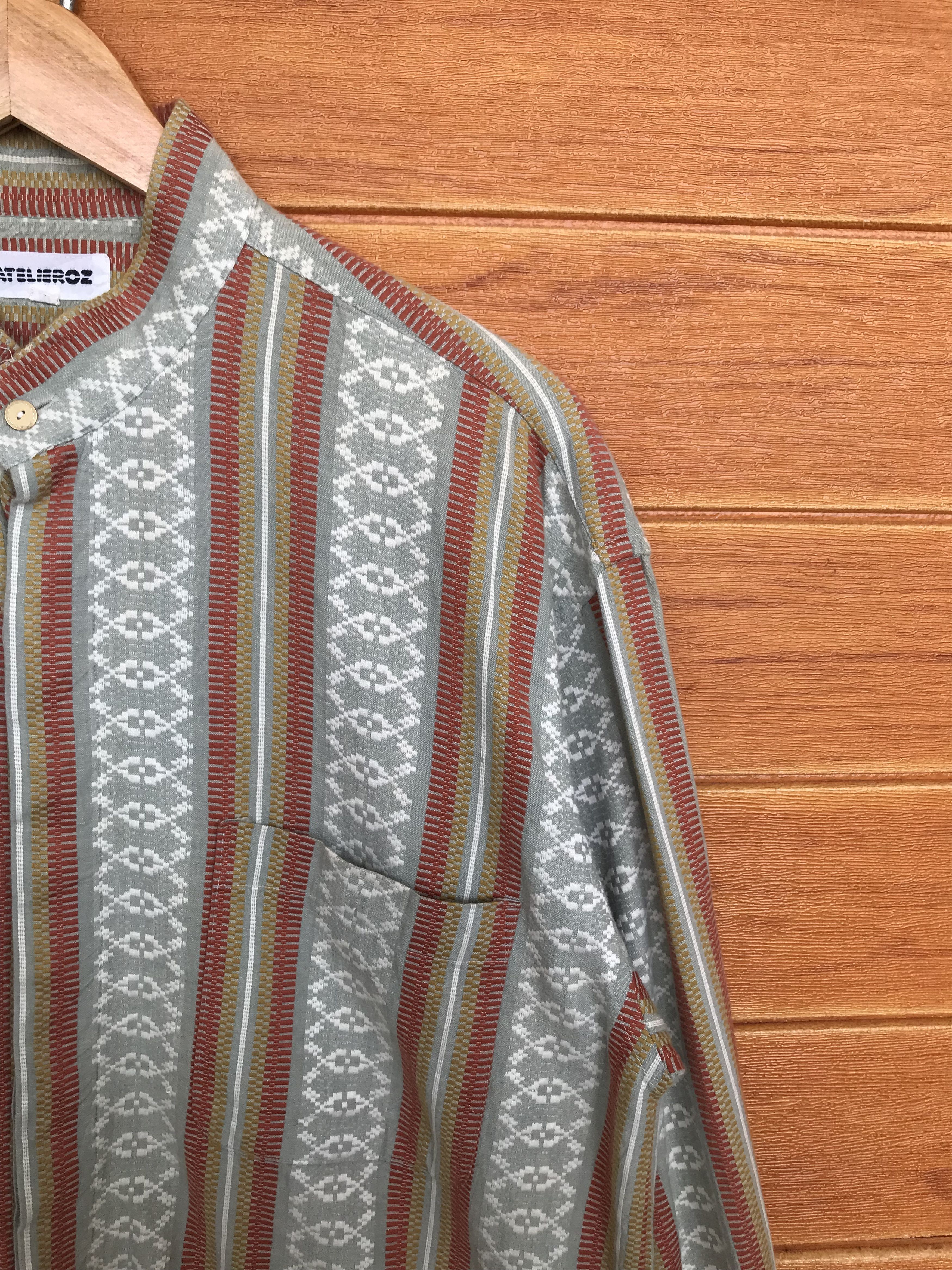 Japanese Brand Japanese ATELIEROZ American Native Mandarin Collar Shirt Size US L / EU 52-54 / 3 - 4 Thumbnail