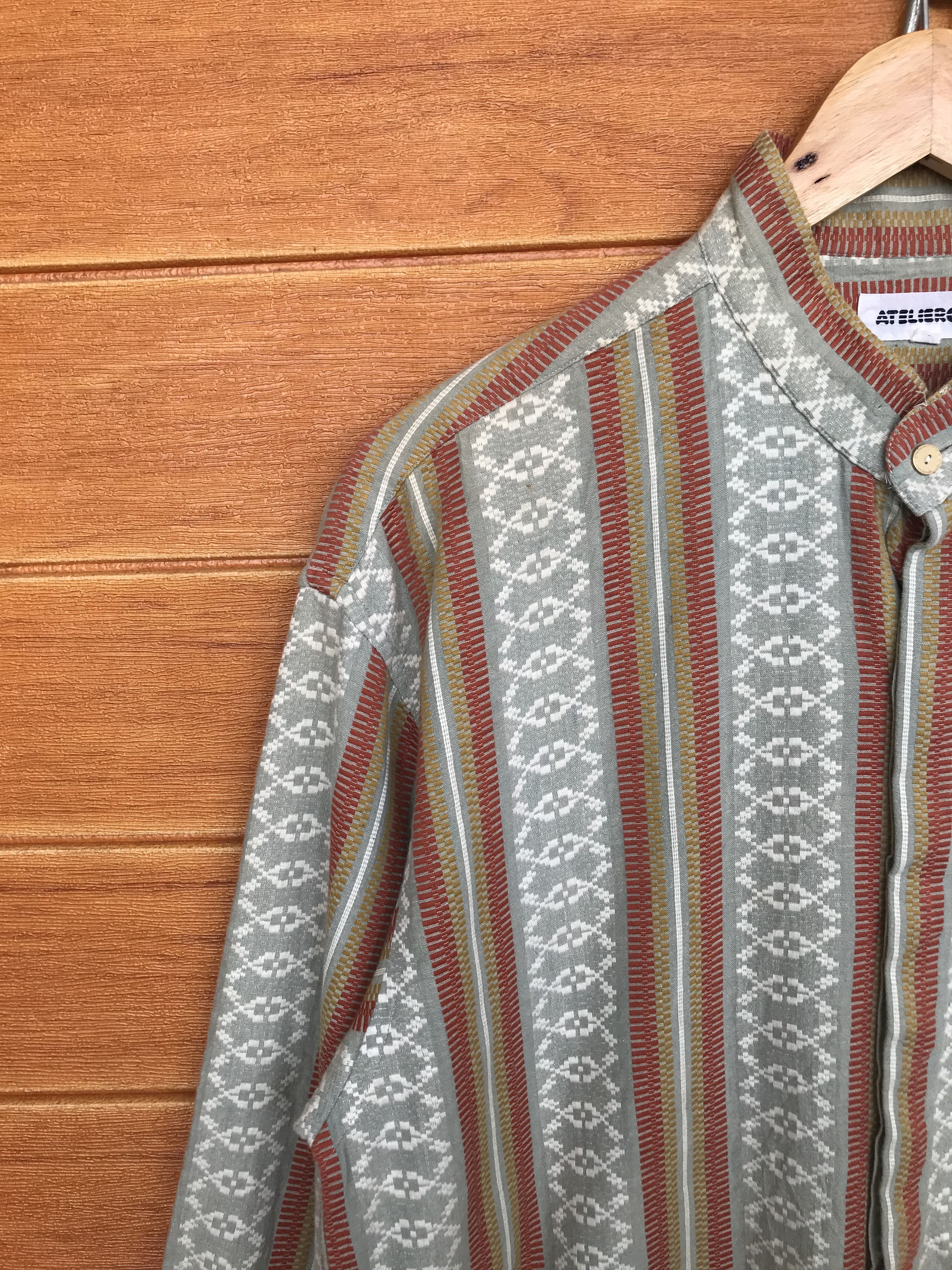 Japanese Brand Japanese ATELIEROZ American Native Mandarin Collar Shirt Size US L / EU 52-54 / 3 - 5 Thumbnail