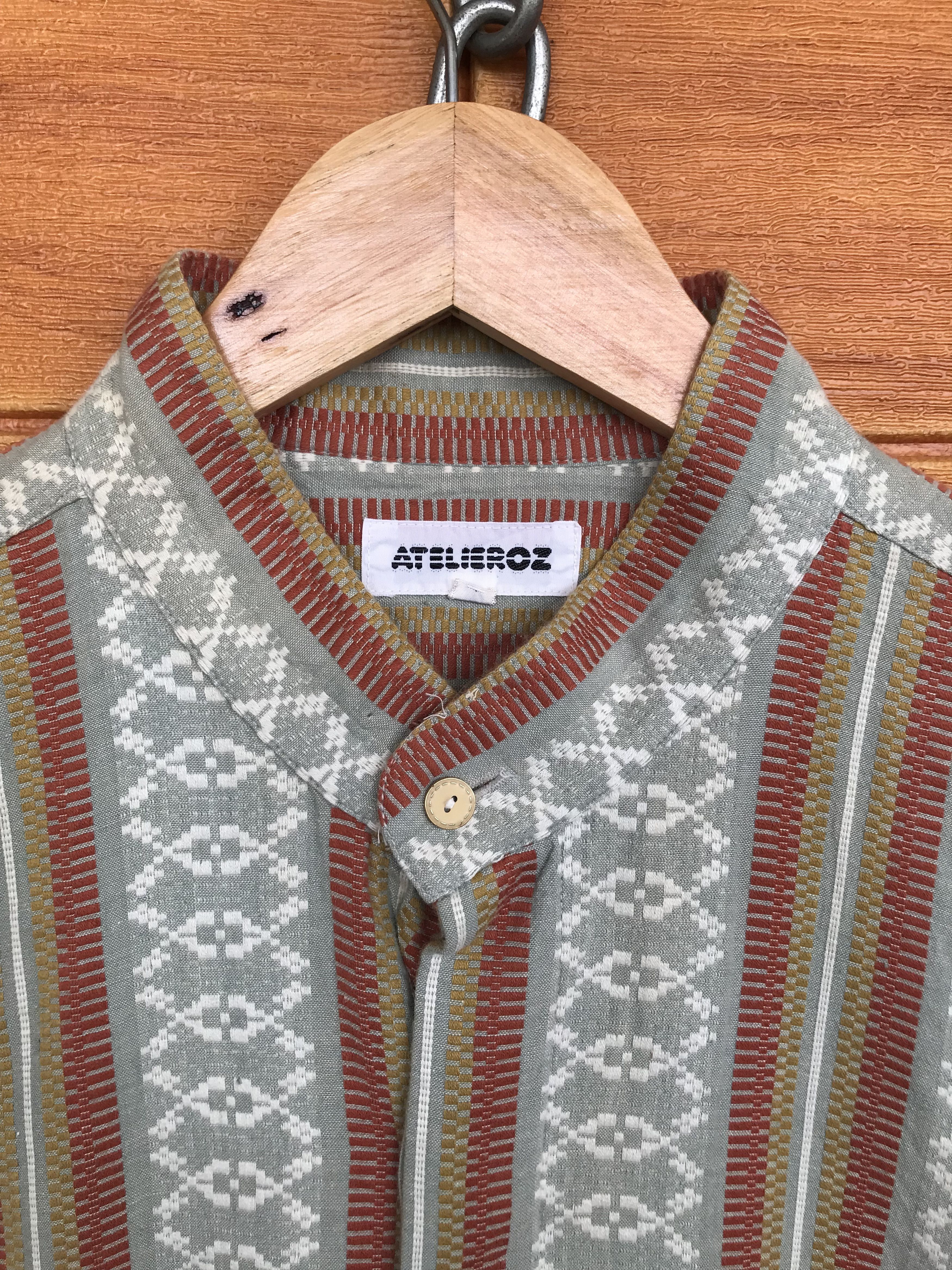 Japanese Brand Japanese ATELIEROZ American Native Mandarin Collar Shirt Size US L / EU 52-54 / 3 - 3 Thumbnail