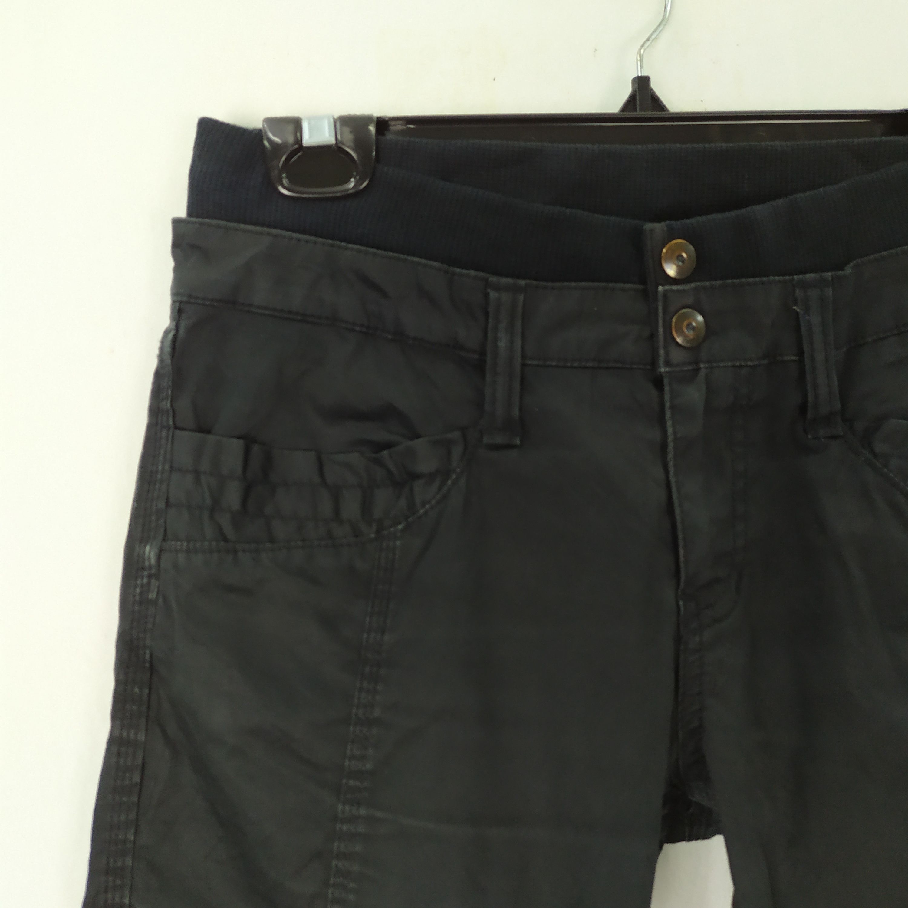 Black Label VINTAGE NEUTORONICA SKINNY BLACK CARGO PANTS Size US 26 / EU 42 - 5 Thumbnail
