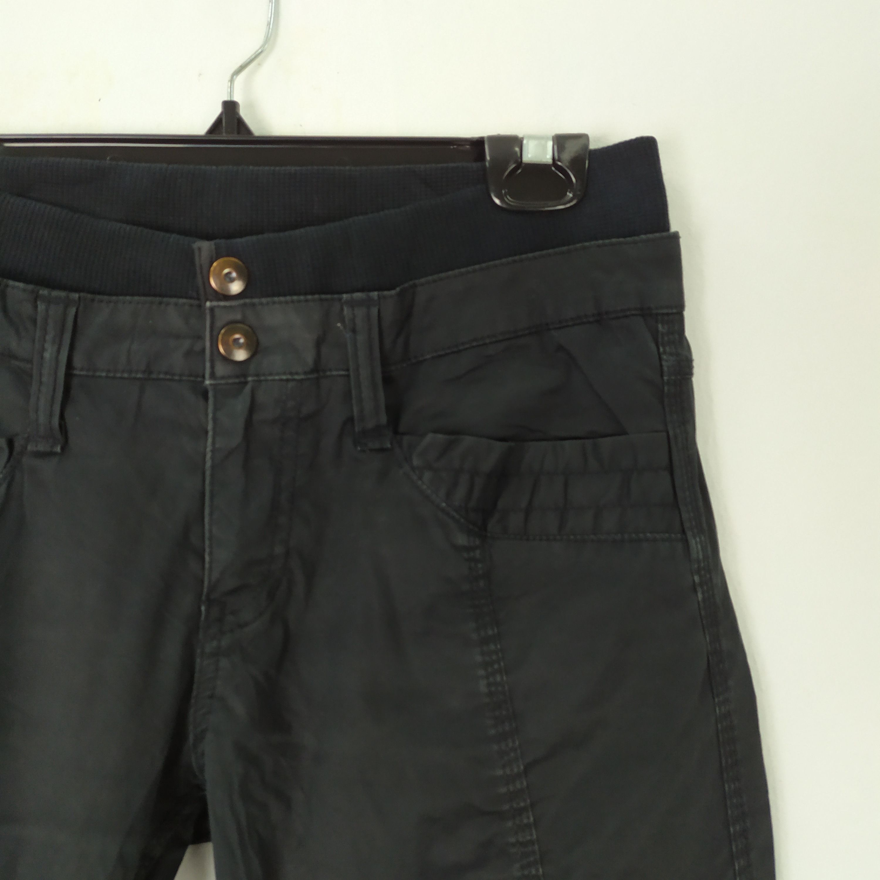 Black Label VINTAGE NEUTORONICA SKINNY BLACK CARGO PANTS Size US 26 / EU 42 - 4 Thumbnail