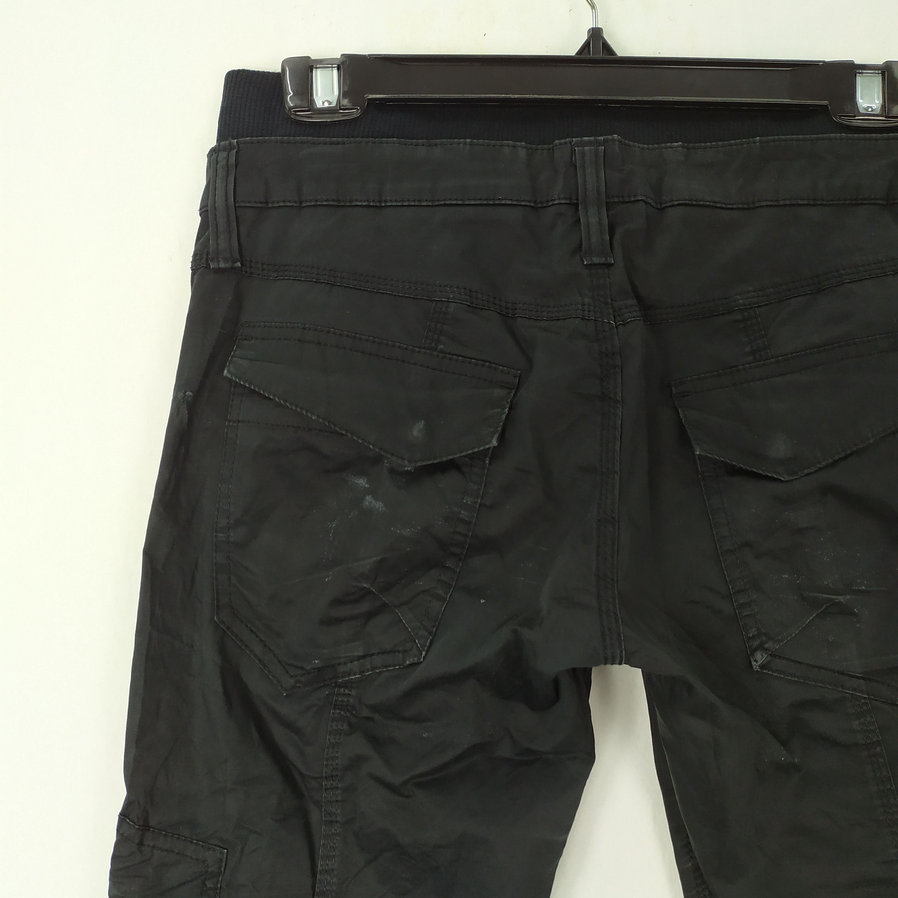 Black Label VINTAGE NEUTORONICA SKINNY BLACK CARGO PANTS Size US 26 / EU 42 - 9 Thumbnail