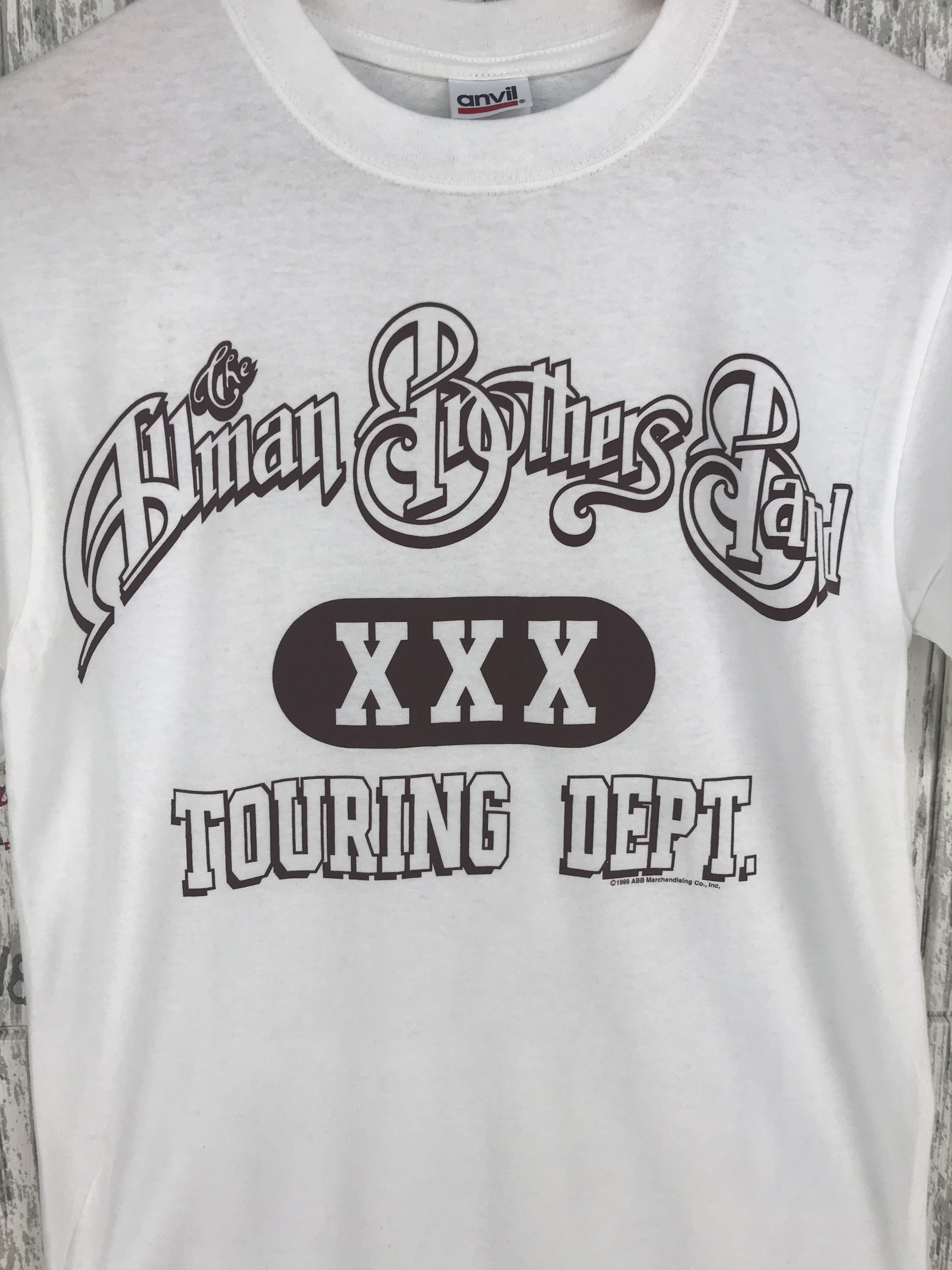 Band Tees Vintage 90s THE ALLMAN BROTHER BAND Touring Dept. Promo Tee Size US S / EU 44-46 / 1 - 3 Thumbnail