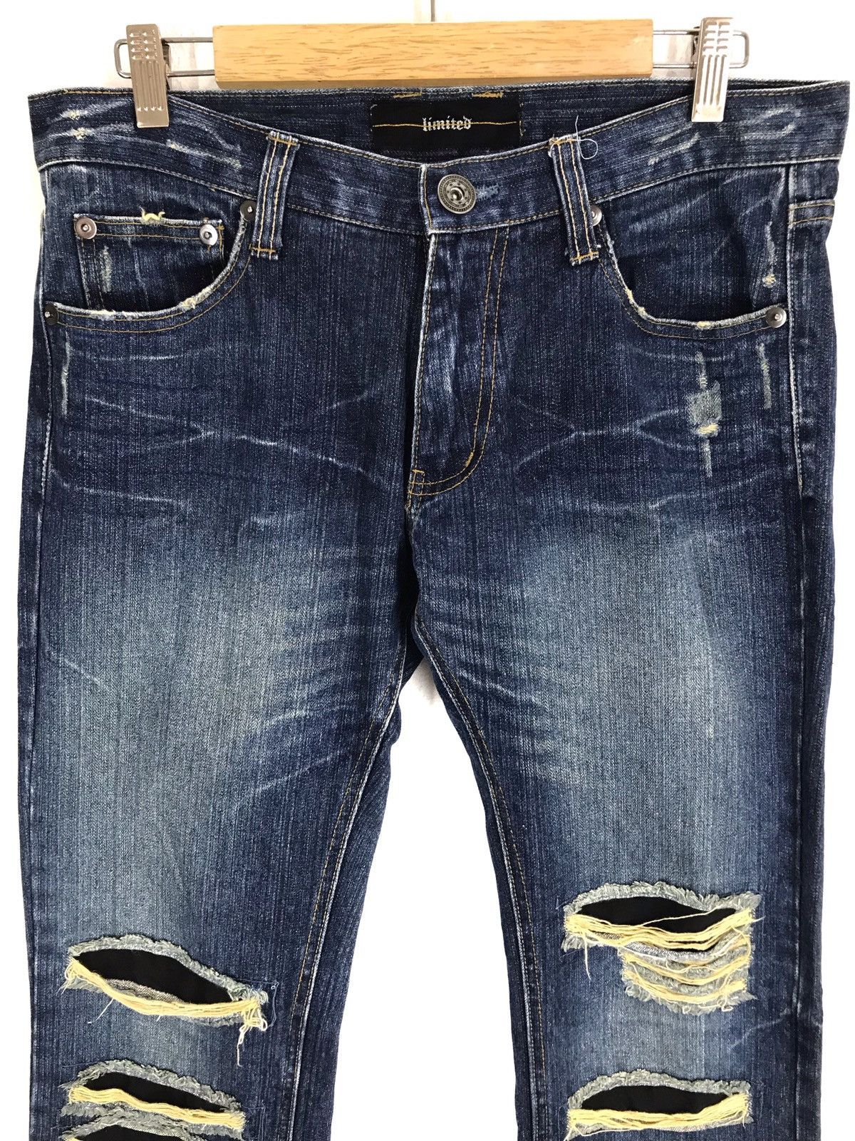 Hysteric Glamour Japanese Brand I SKULL ROCK Distressed inspired number Nine Size US 33 - 10 Thumbnail