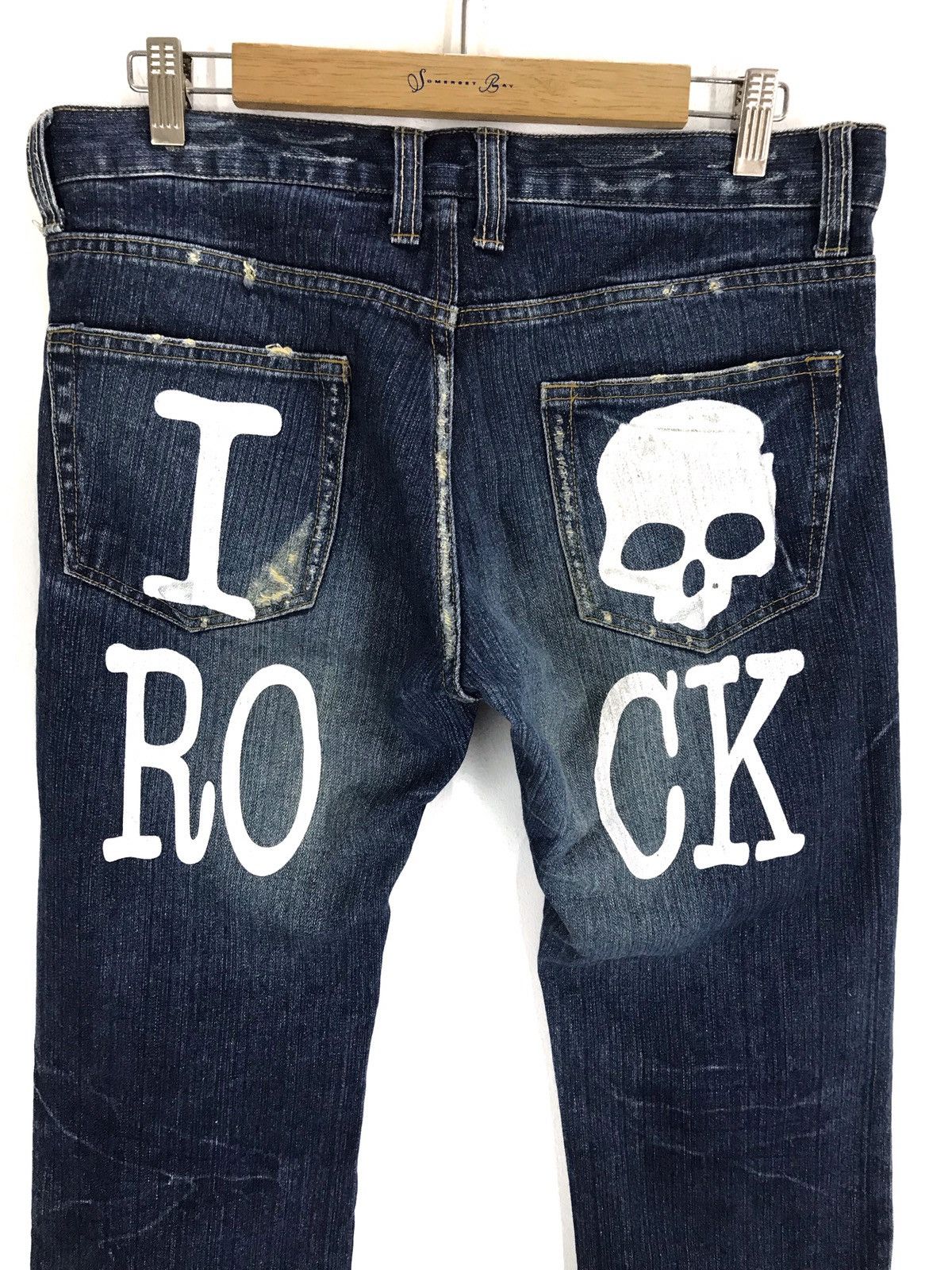Hysteric Glamour Japanese Brand I SKULL ROCK Distressed inspired number Nine Size US 33 - 2 Thumbnail