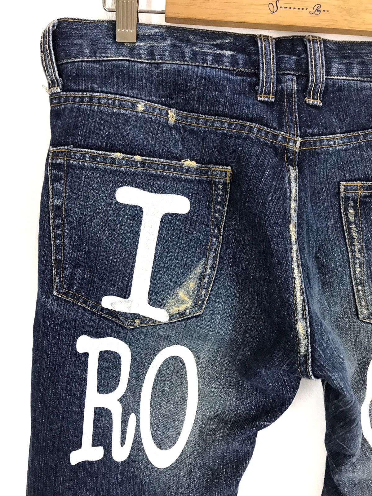 Hysteric Glamour Japanese Brand I SKULL ROCK Distressed inspired number Nine Size US 33 - 3 Thumbnail