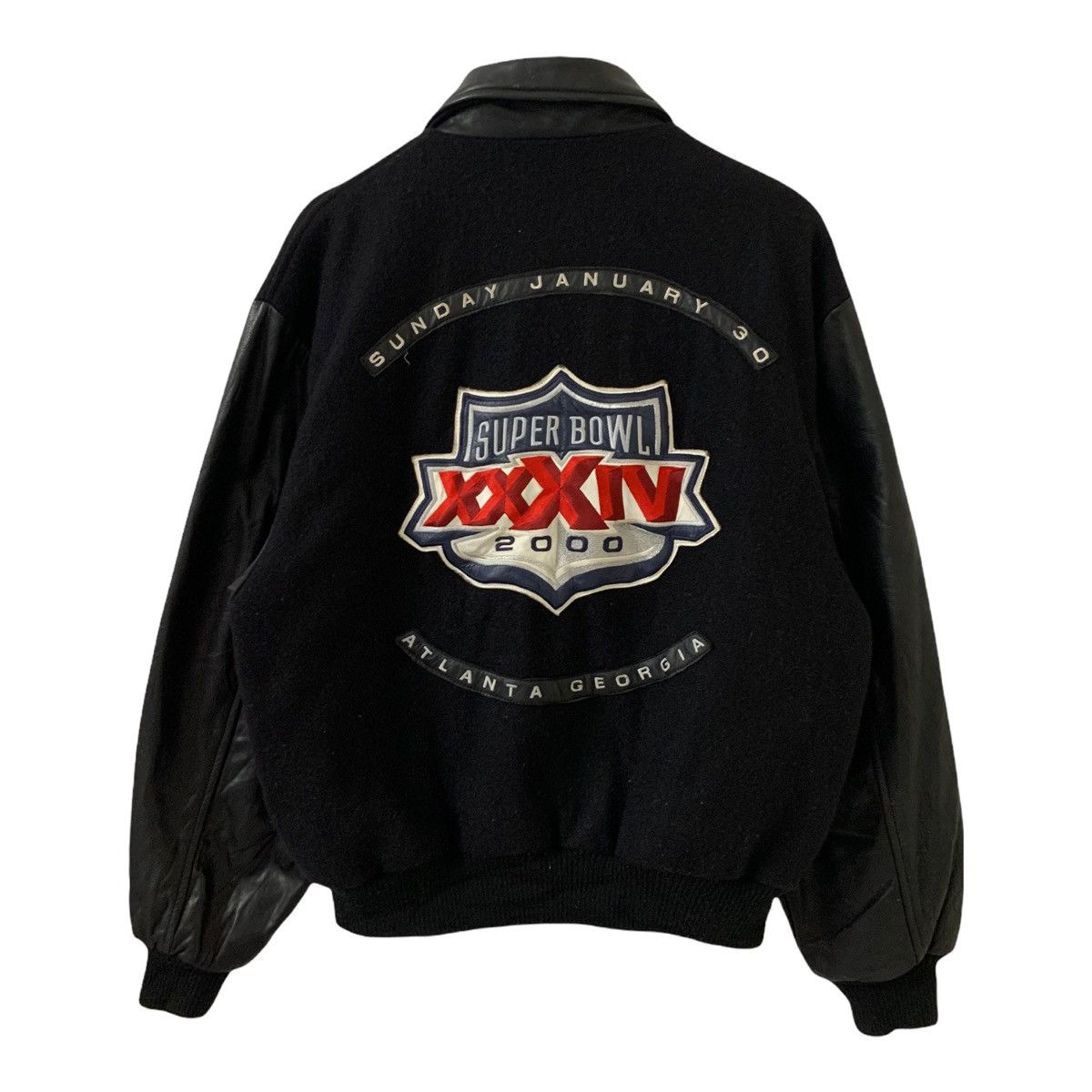 Vintage Vintage Super Bowl Champion Wool Leather Varsity Jacket Size US M / EU 48-50 / 2 - 1 Thumbnail