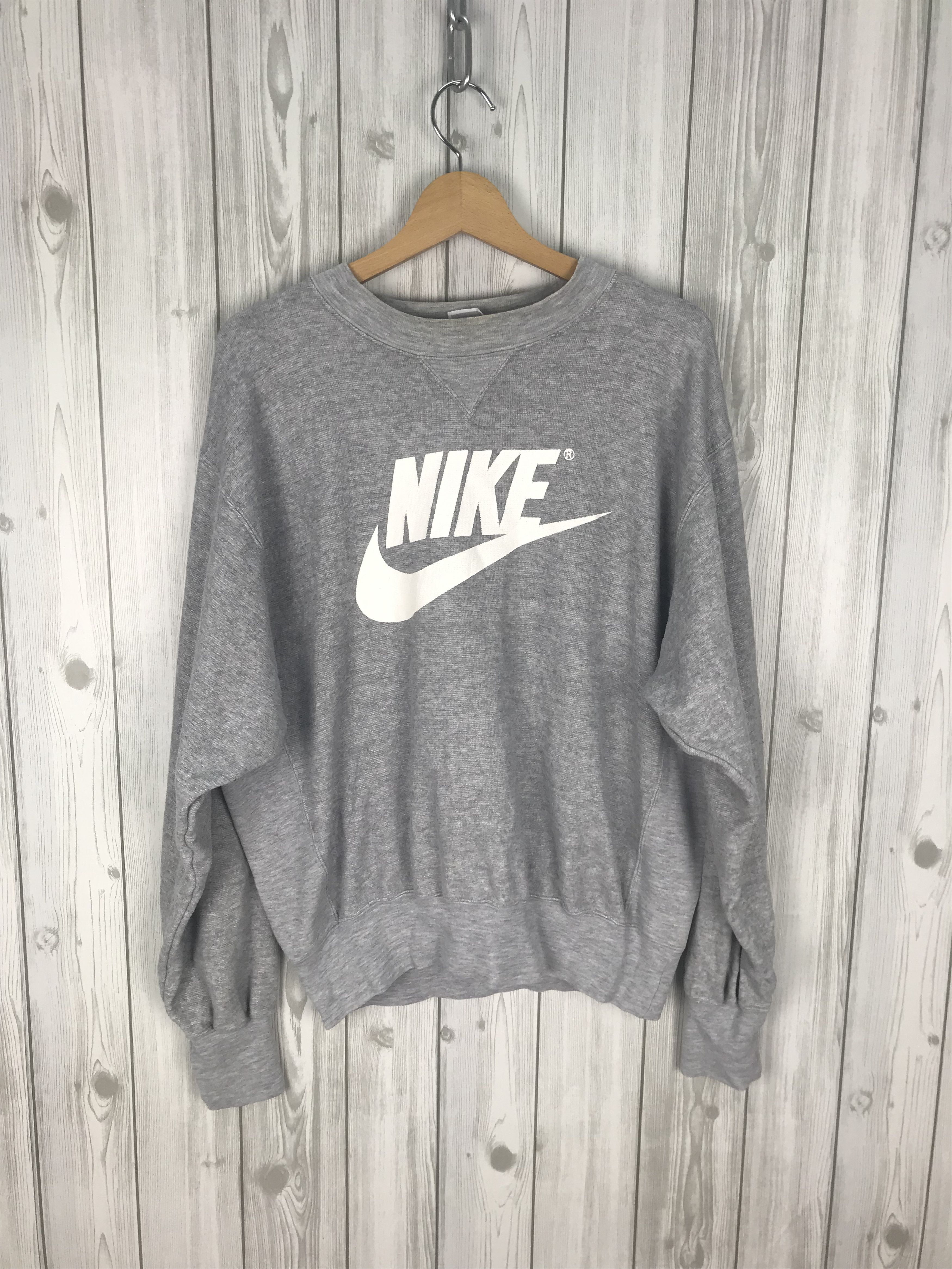 Nike Vintage 90s NIKE SILVER TAG Swoosh Sweatshirt Size US L / EU 52-54 / 3 - 2 Thumbnail