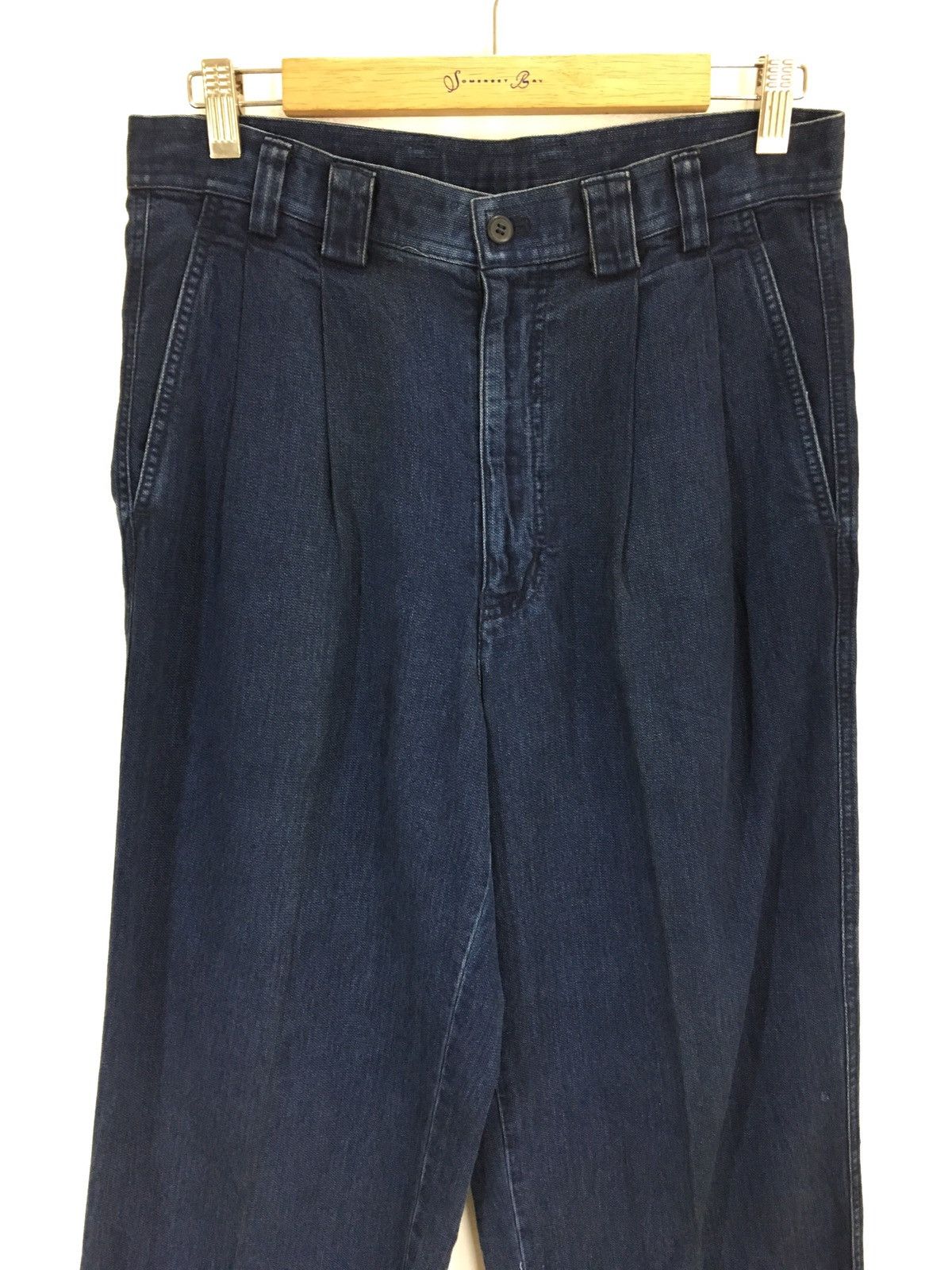 MCM Vintage MCM Embroidered Back Pocket Baggy Denim Pants Size US 30 / EU 46 - 7 Thumbnail