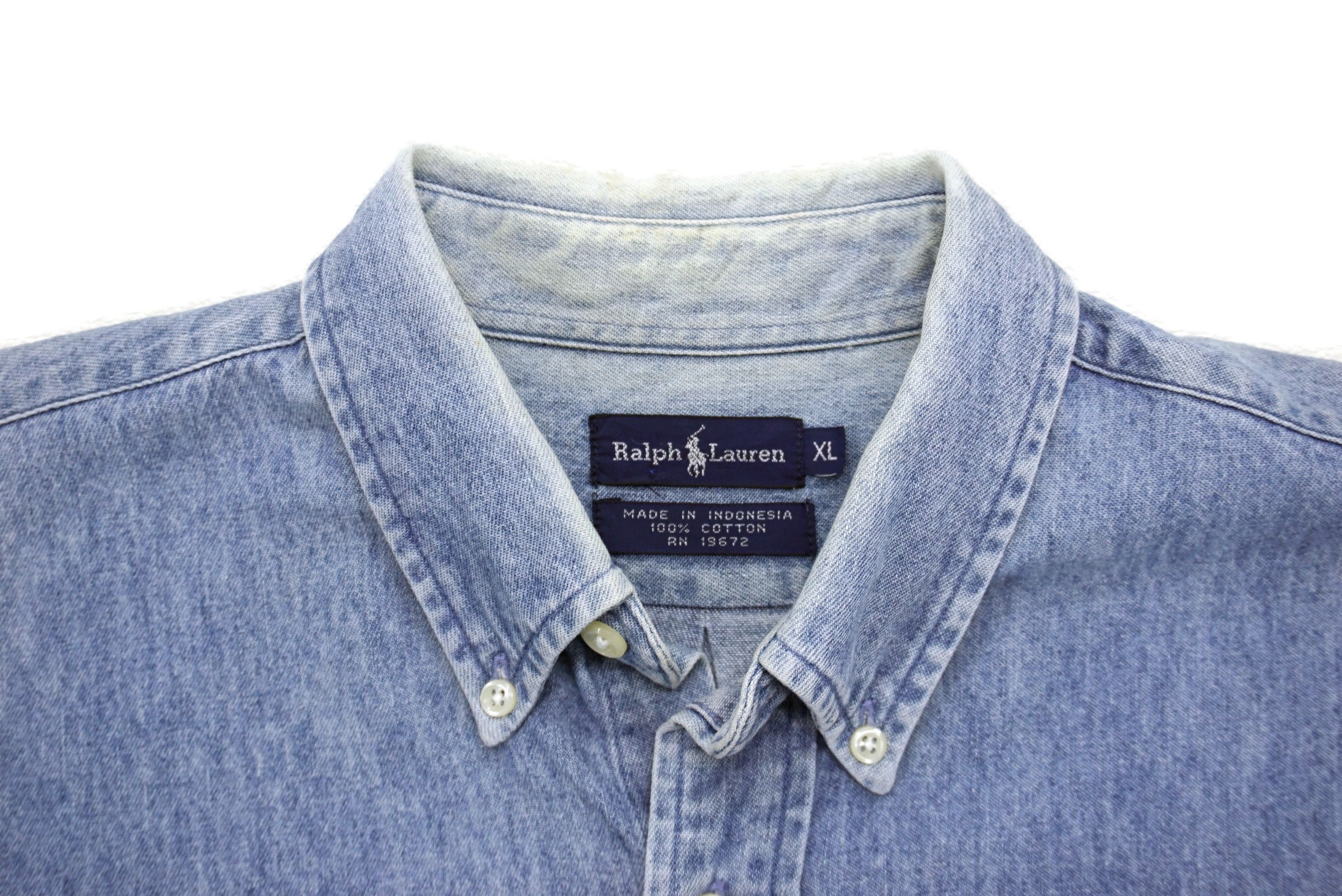 Ralph Lauren Size XL Ralph Lauren Distressed Workwear Faded Wash Denim Size US XL / EU 56 / 4 - 6 Thumbnail