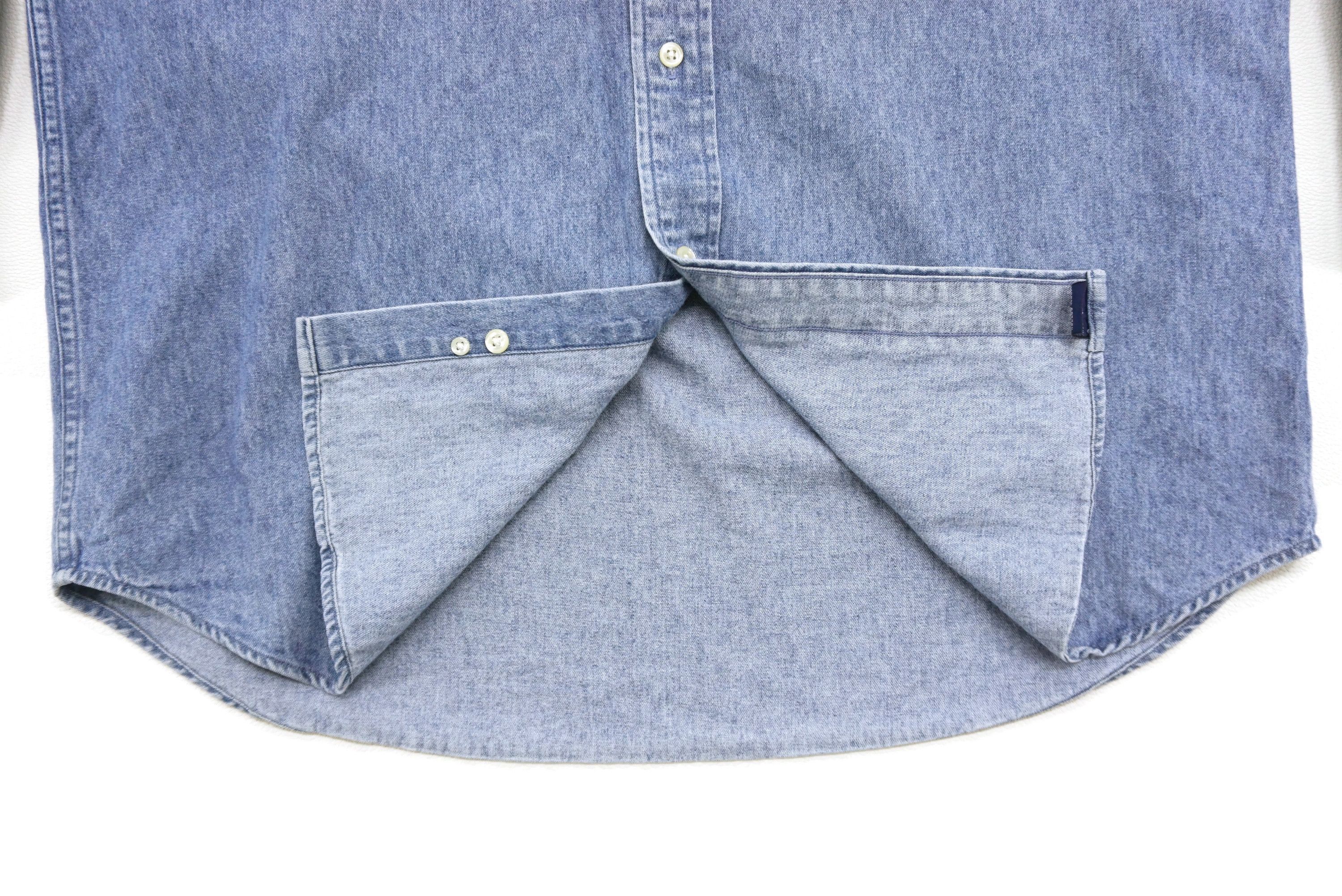 Ralph Lauren Size XL Ralph Lauren Distressed Workwear Faded Wash Denim Size US XL / EU 56 / 4 - 5 Thumbnail